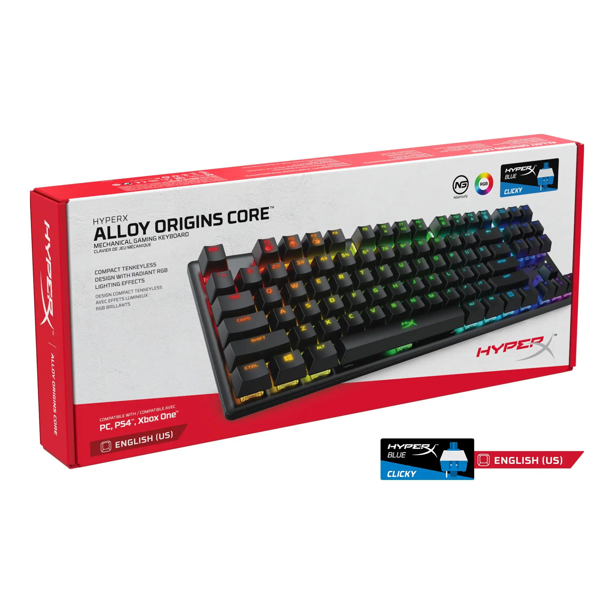 HyperX Alloy Origins Core HX-KB7BLX-US Mekanik RGB Oyuncu Klavyesi Thumbnail 5