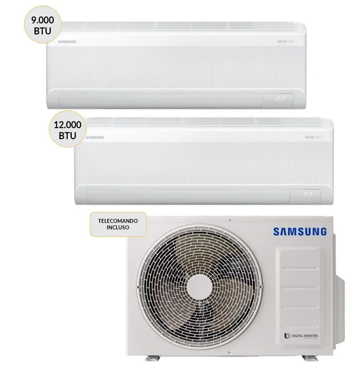 Samsung Wind-Free AJ050TXJ2KGEU + AR60F09C1AWNEU + AR60F12C1AWNEU SDI912WFNX2 Klim