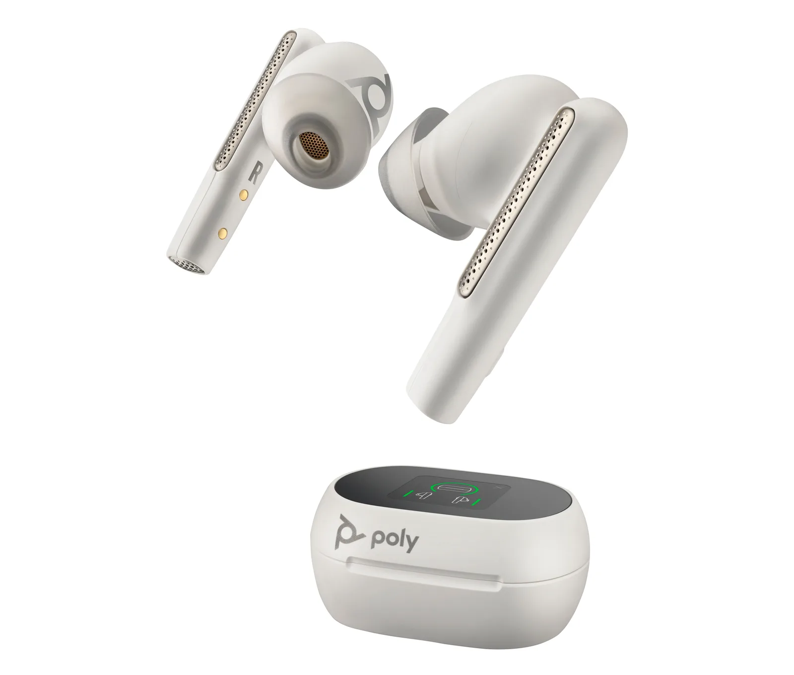 HP Poly Voyager Free 60+ BT700 USB-C Adaptörü için UC Beyaz Dokunmatik Ekranlı Şarj Kutusu 8L590AA Kulaklık Aksesuarları