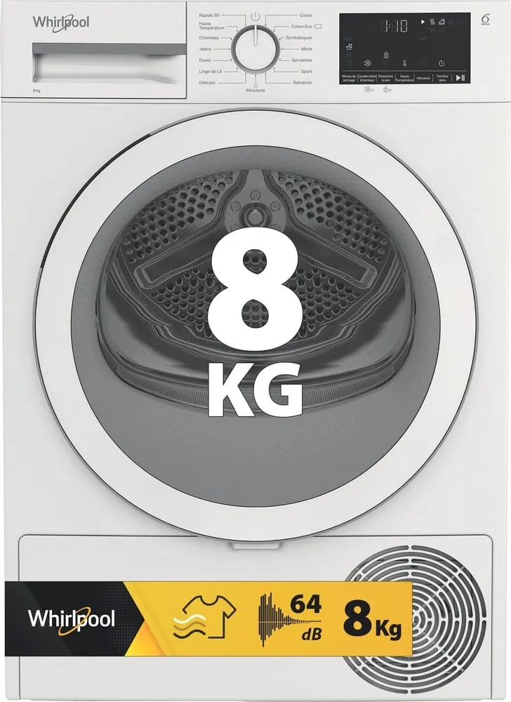 Whirlpool CWSD83MWWSFR 859991721800 8 kg Isı Pompalı Kurutma Makinesi