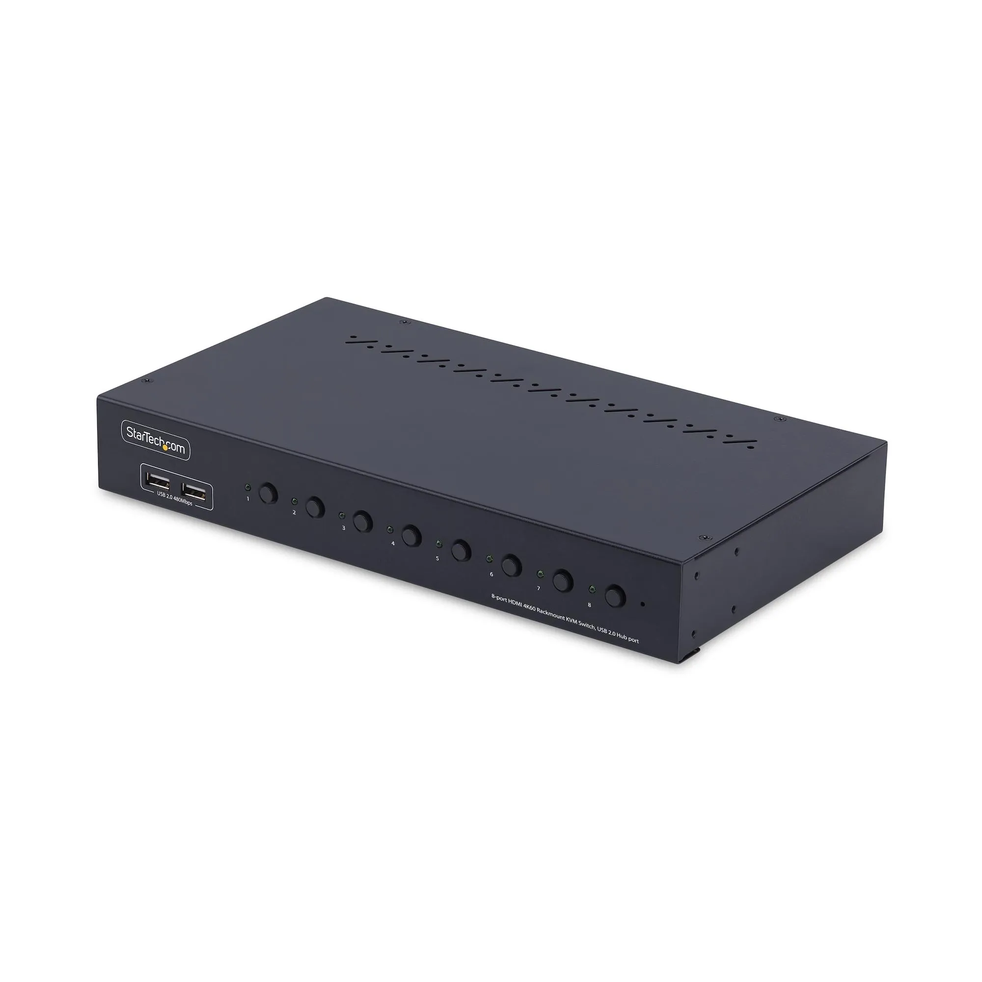 StarTech.com 8-Port HDMI KVM Switch with 1U Rack Mount Kit, 4K 60Hz HDMI 2.0, Push-Button & Hotkey Switching, 4-Port USB Hub, OS Independent, TAA Compliant R8AH202-KVM-SWITCH KVM Switch Devresi