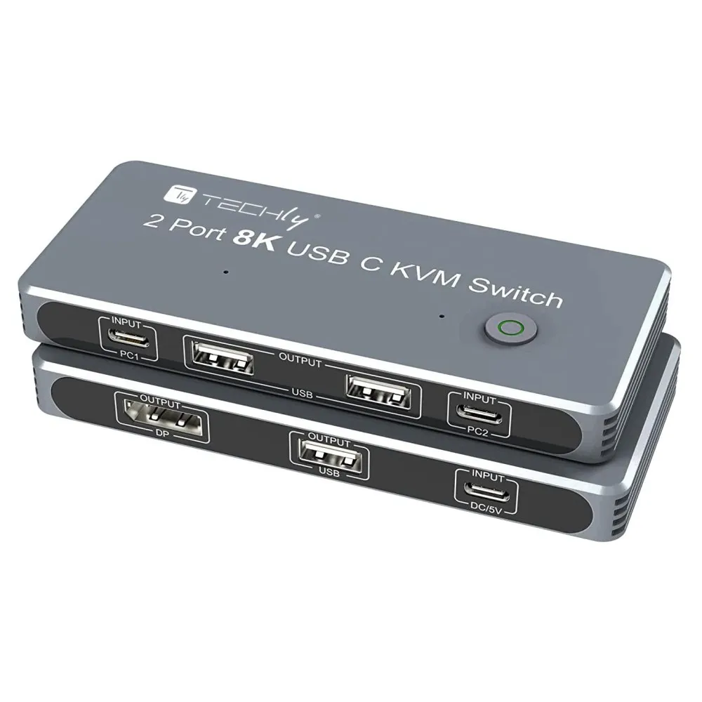 Techly IDATA KVM-DPC8K KVM Switch Devresi