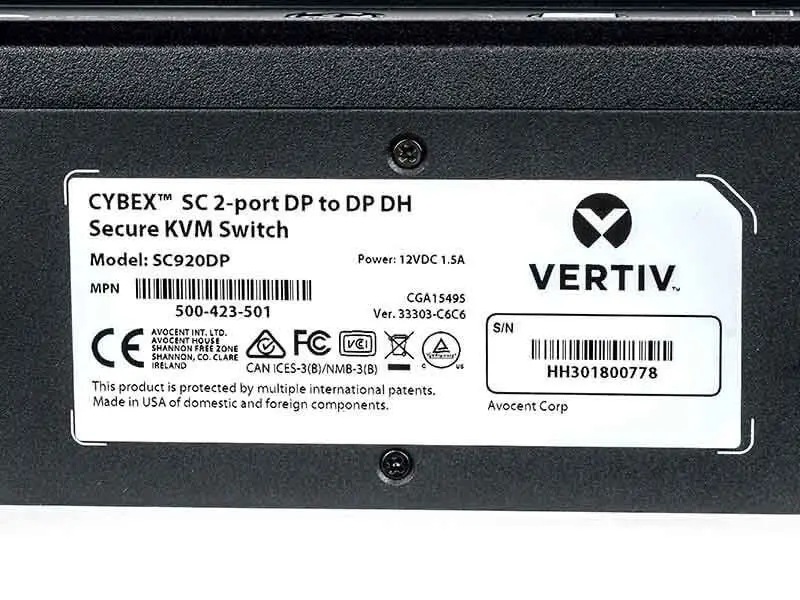 Vertiv Cybex SC 920DP SC920DP-001 Thumbnail 2