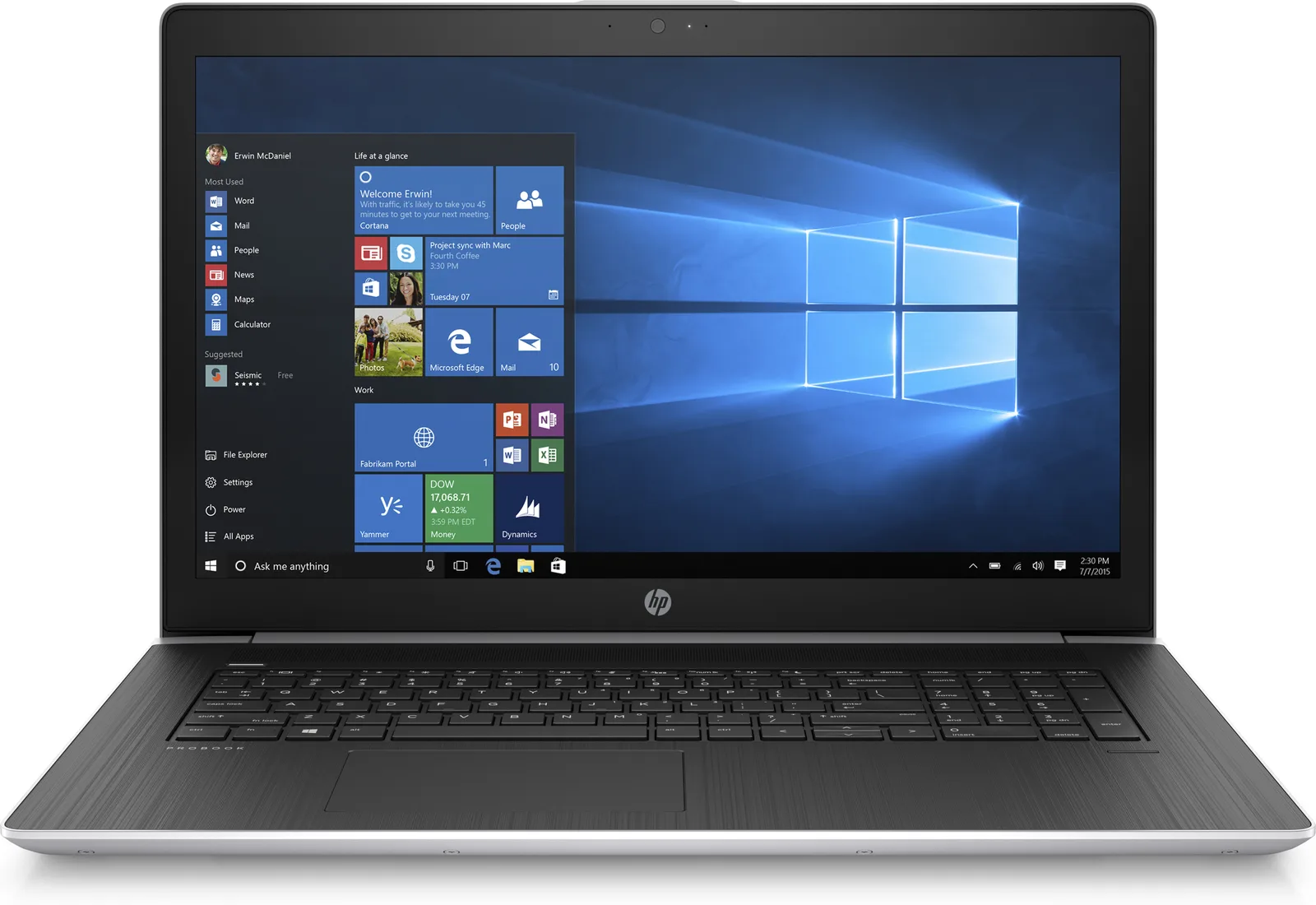 HP ProBook 470 G5 + Samsung Т5 External Portable SSD + 15.6" Classic Briefcase & Mouse 2WK15PA+MU-PA500B Laptop