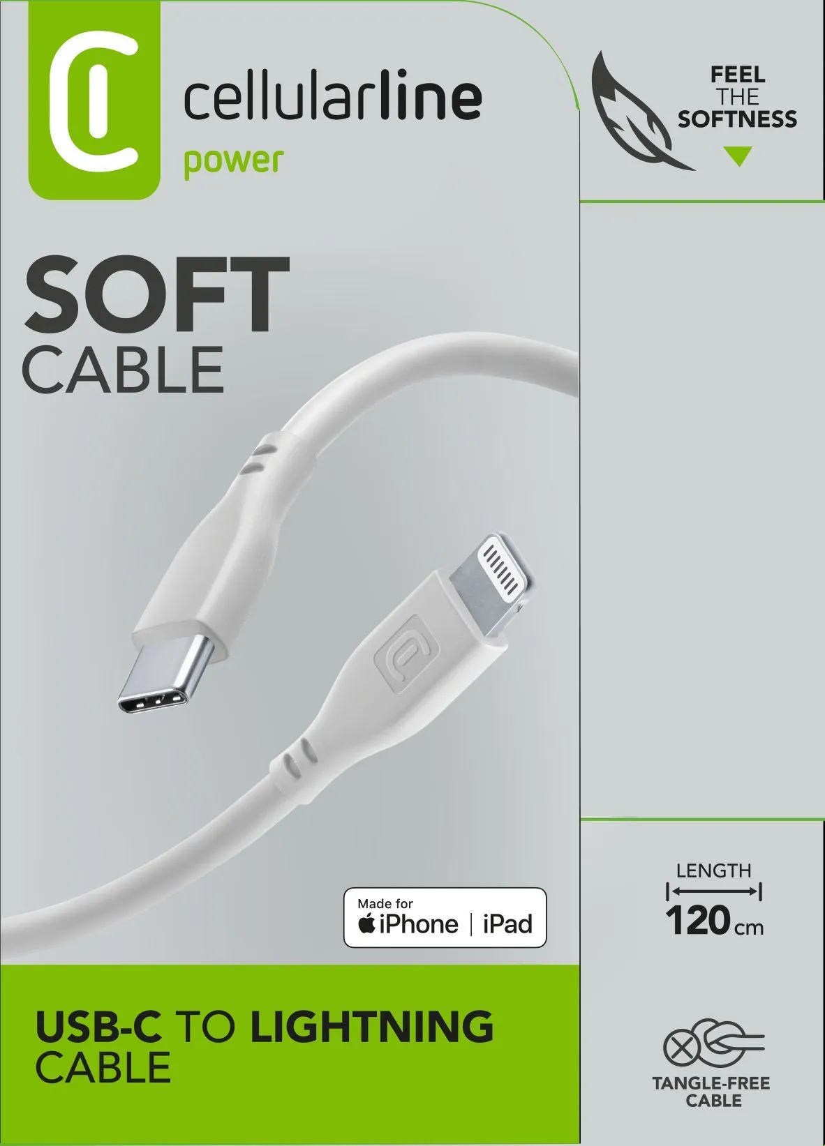 Cellularline 8018080430664 USBDATASOFTC2LMFID Lightning Kabloları