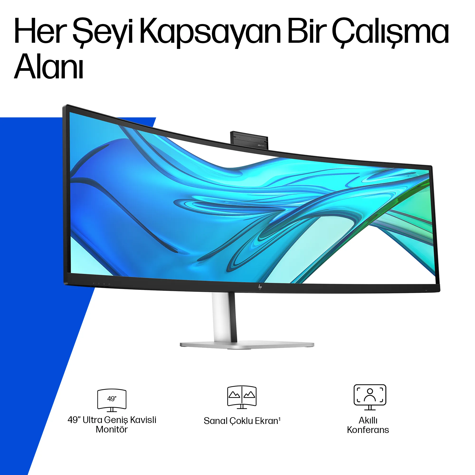Series 5 Pro 49 inç DQHD Konferans Monitörü - 549pm B7GV8E9 Thumbnail 3