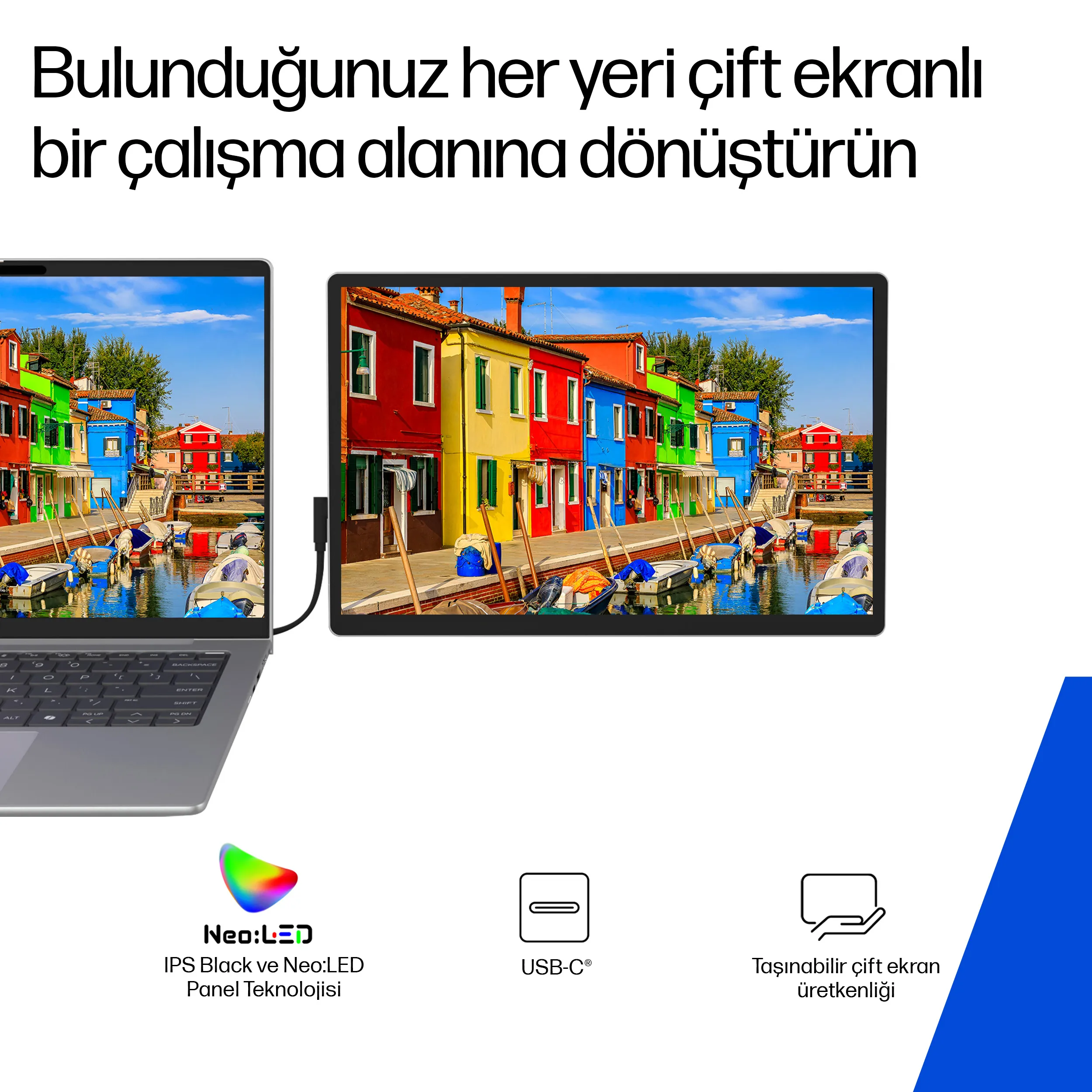 Series 5 Pro 14 inç WQXGA Taşınabilir Monitör - 514pn B88JWAA#ABA Thumbnail 3