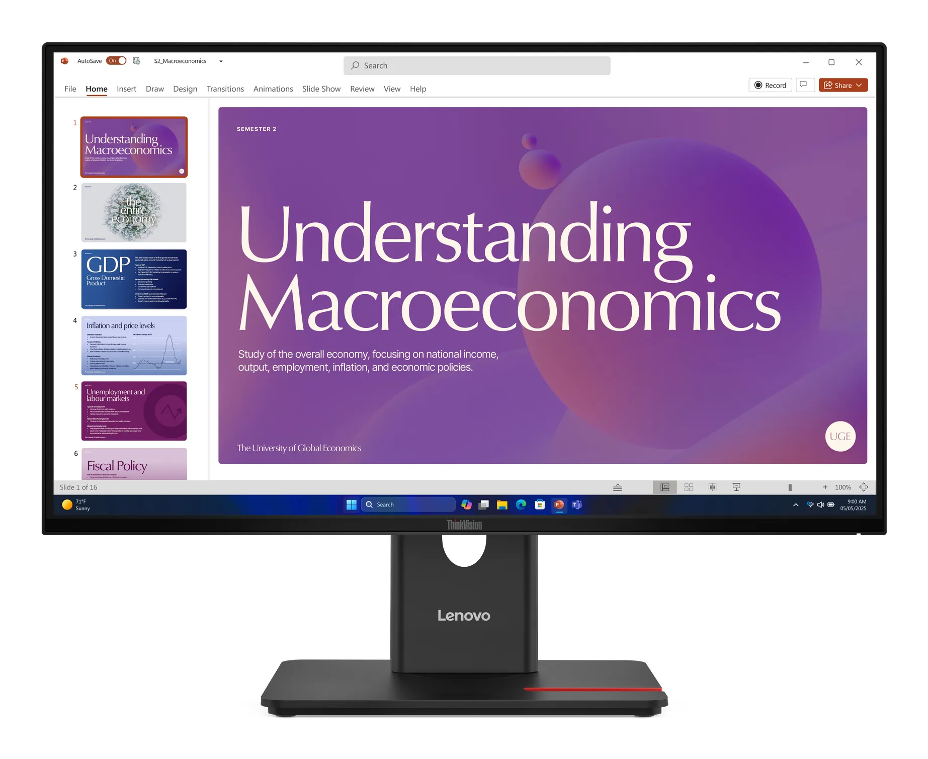 ThinkVision T24D-40 Monitör 64B9GAR1UZ Masaüstü PC & İş İstasyonu