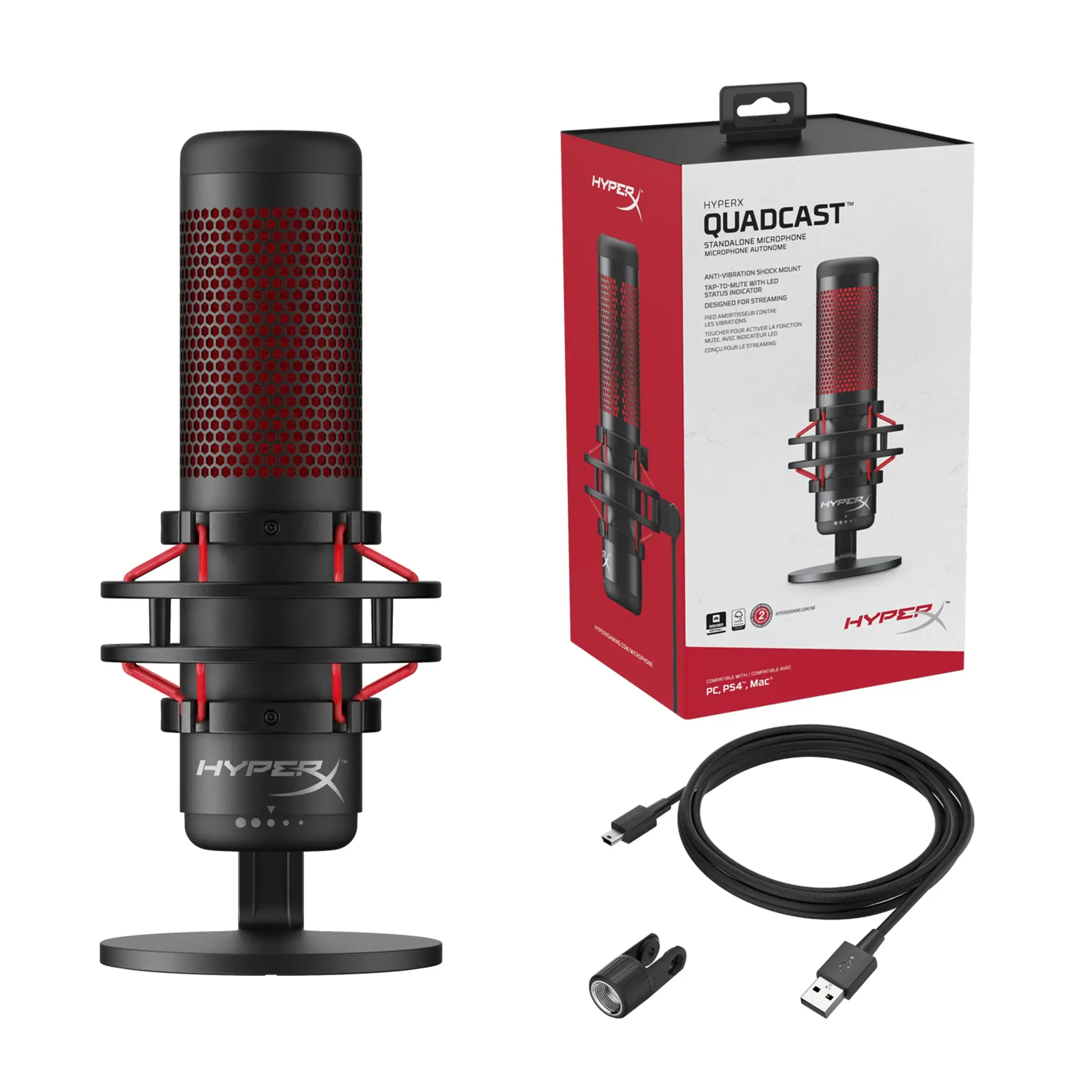 HyperX QuadCast HX-MICQC-BK Thumbnail 5
