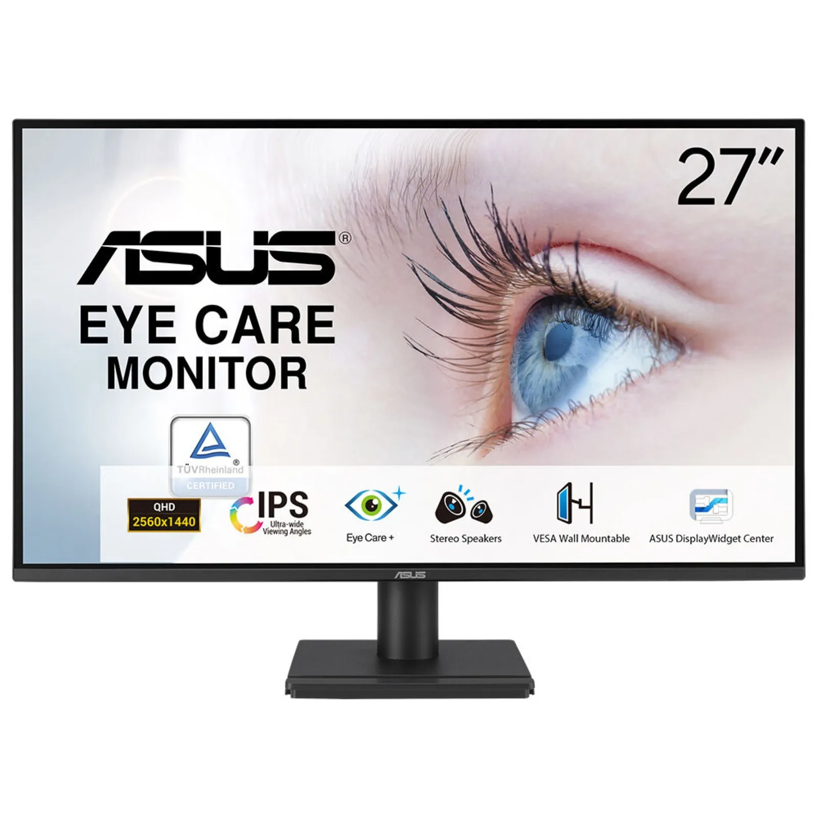 ASUS VA27AQ 90LM06G1-B01171 27 inç 75Hz 2K QHD IPS Monitör Monitörle
