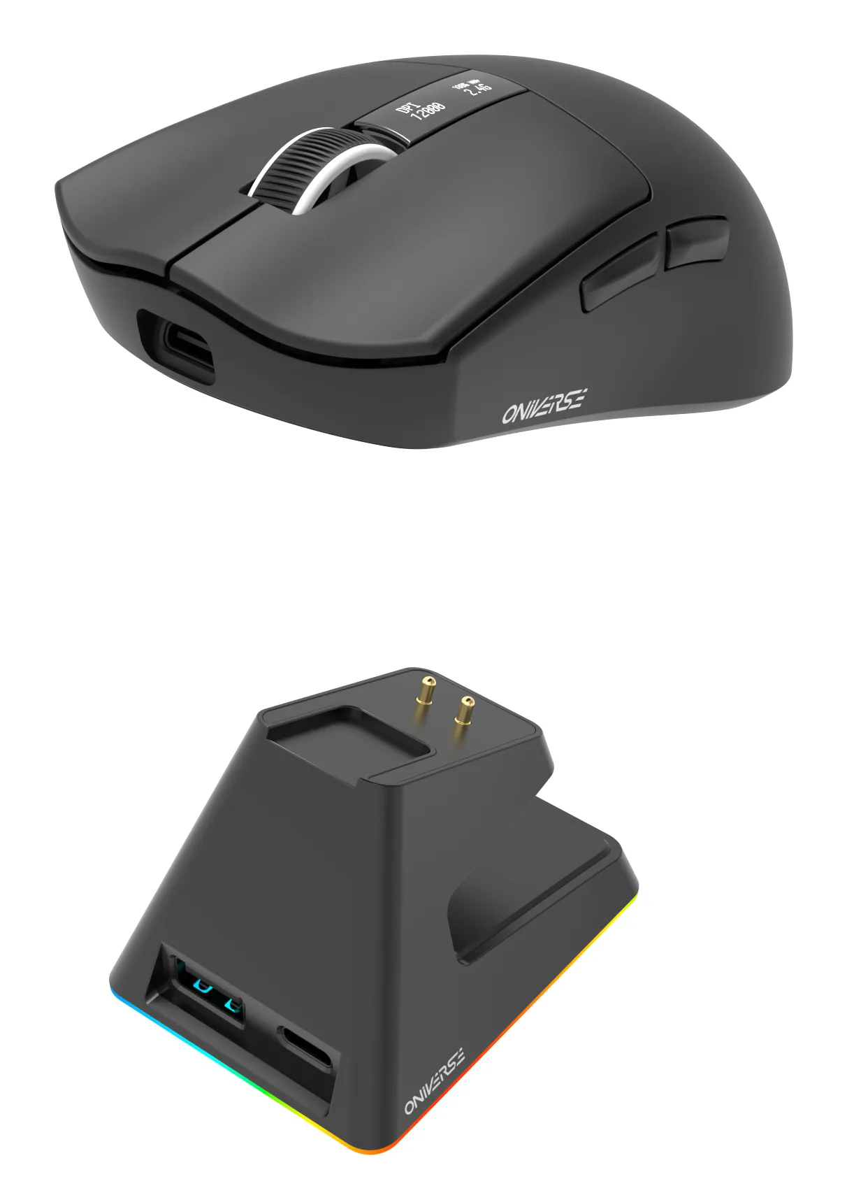 Oniverse Vanguard ONIMOUS1DOCK-PC-BLK 12000 DPI Bluetooth Oyuncu Faresi