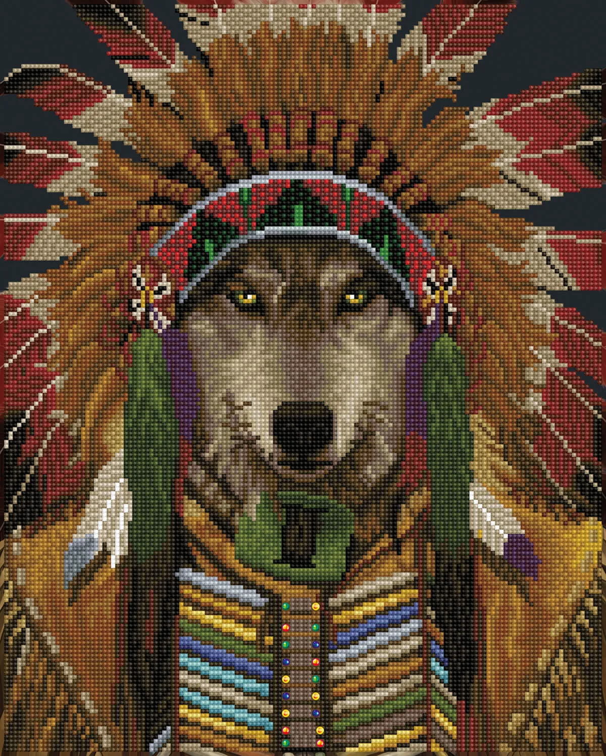 Diamond Dotz Wolf Spirit Chief DD10.053 Mozaik Setleri