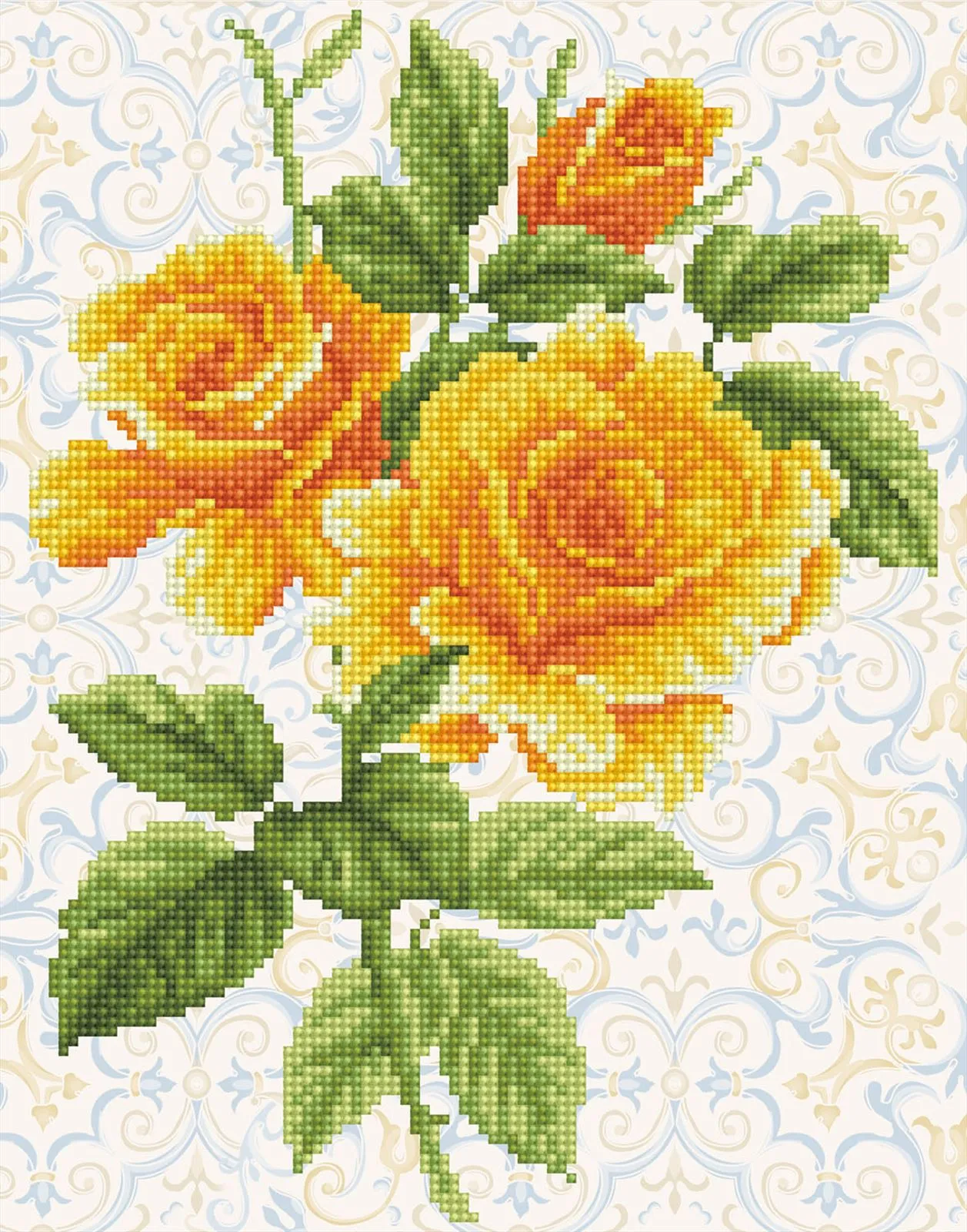 Diamond Dotz Yellow Rose Bouquet DD6.008 Mozaik Setleri