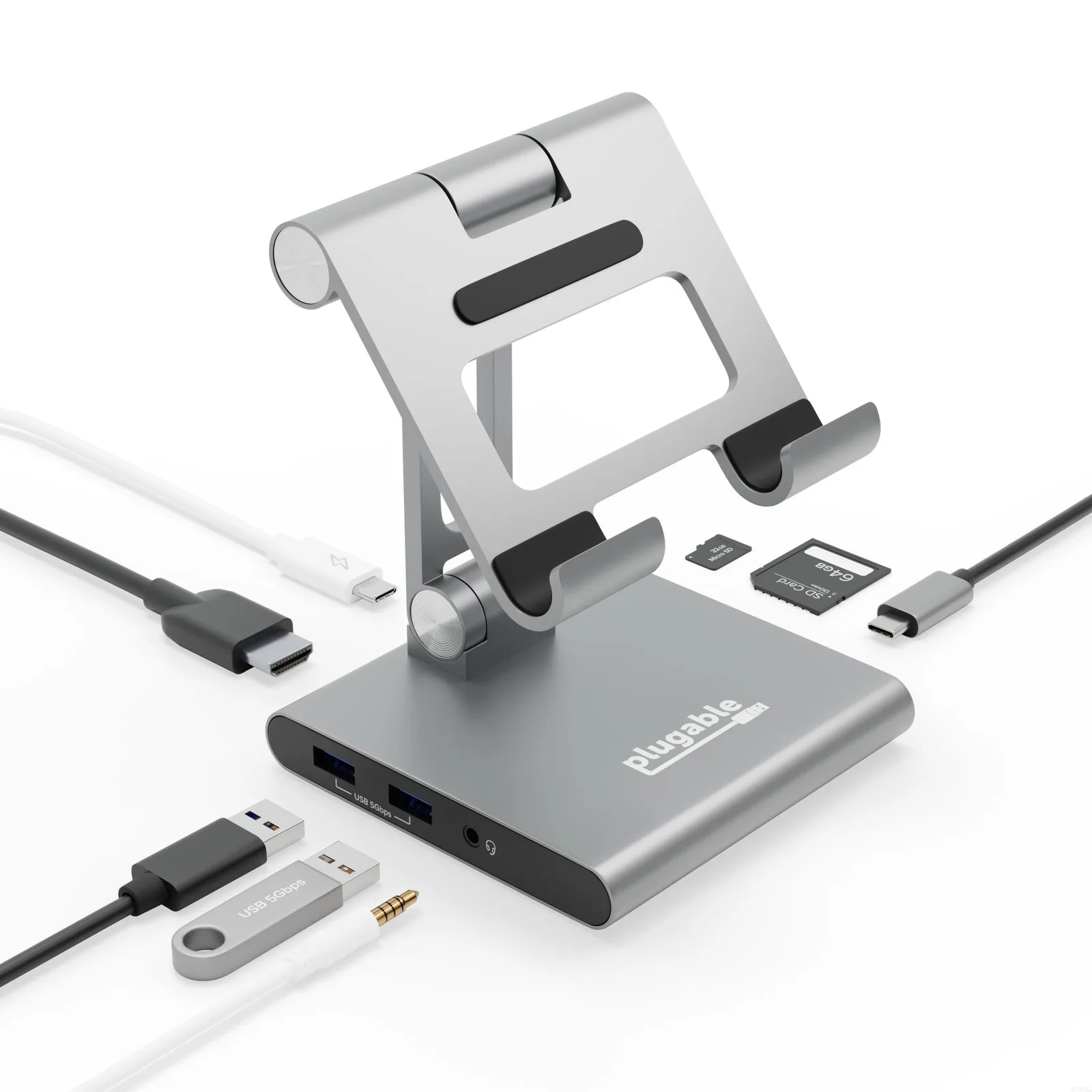 Plugable Technologies UDS-7IN1 Multimedia Arabalar & Stand