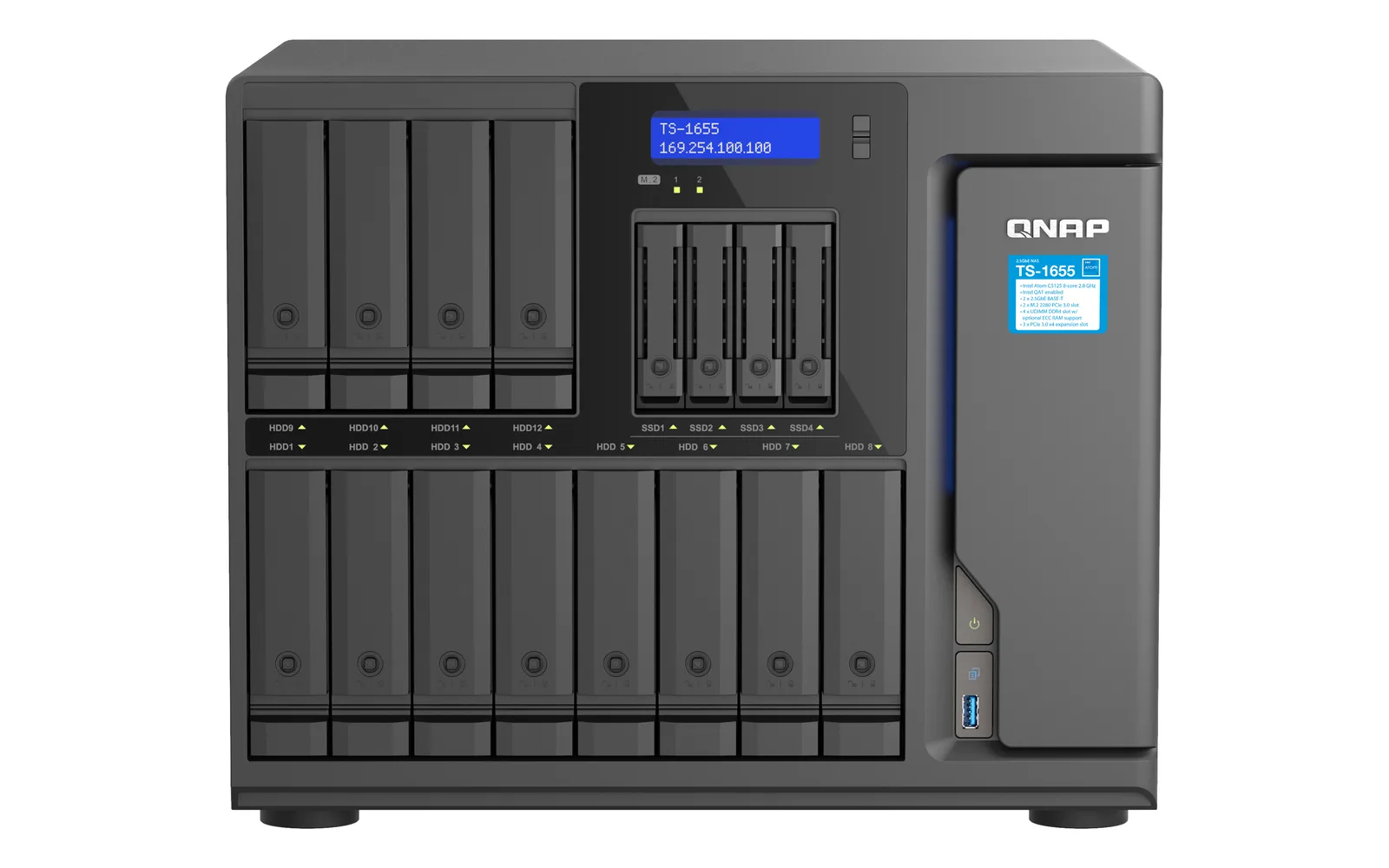 QNAP TS-1655-8G/192TB EXOS