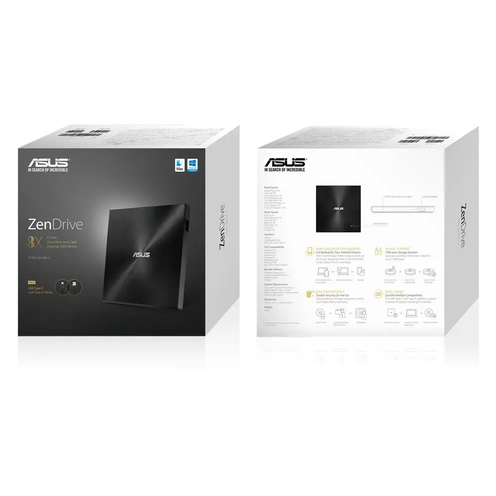 ASUS ZenDrive U9M 90DD02A0-M29000 Thumbnail 5