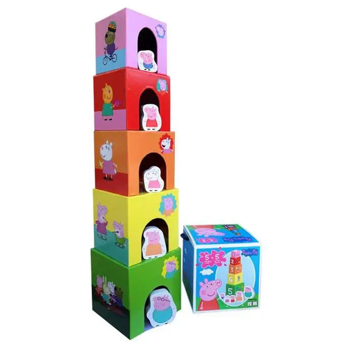 Barbo Toys Peppa Pig Stacking Cubes 9001 Oyuncak Yapı Blokları