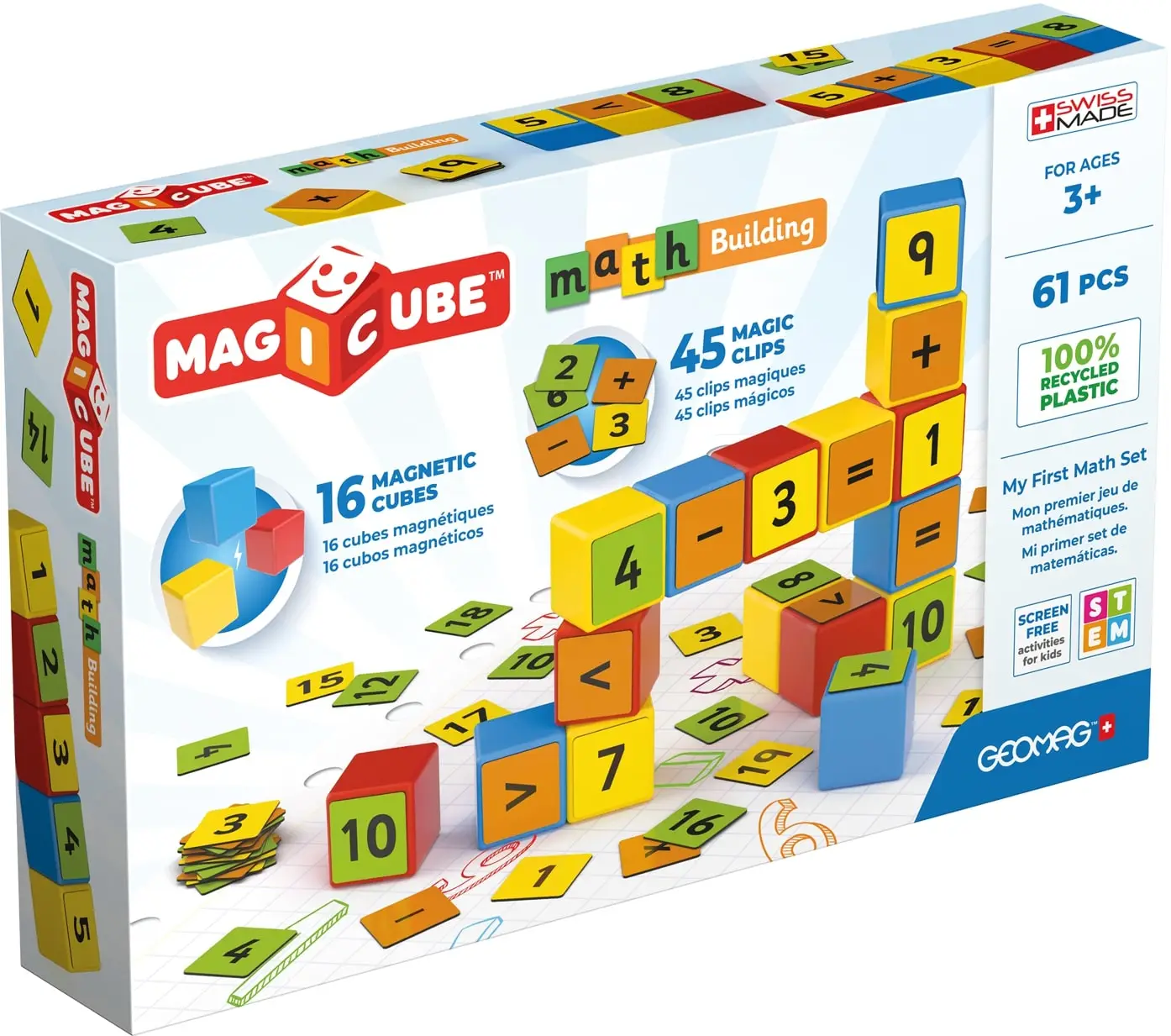 Geomag Math Building Recycled Clips GM257 Oyuncak Yapı Blokları