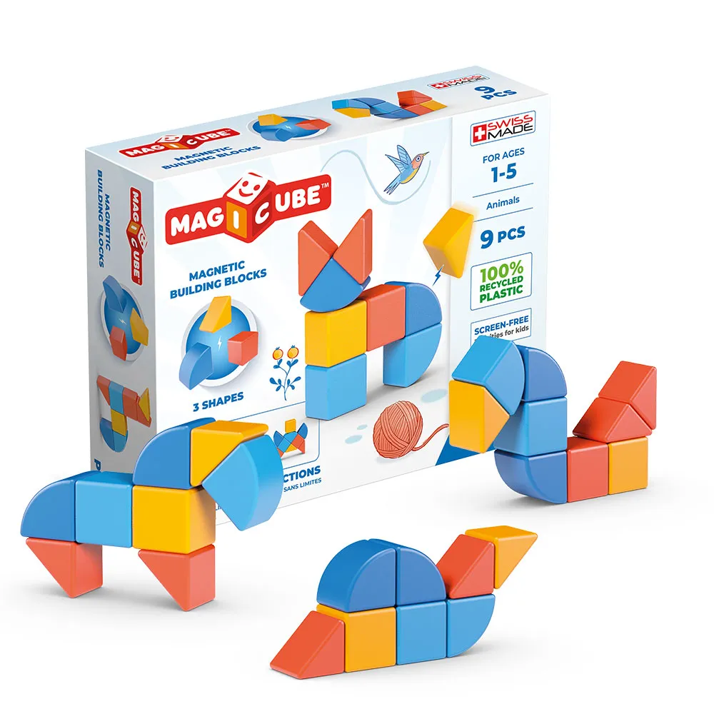 Geomag MagiCube Shapes Recycled Animals GM208 Oyuncak Yapı Blokları