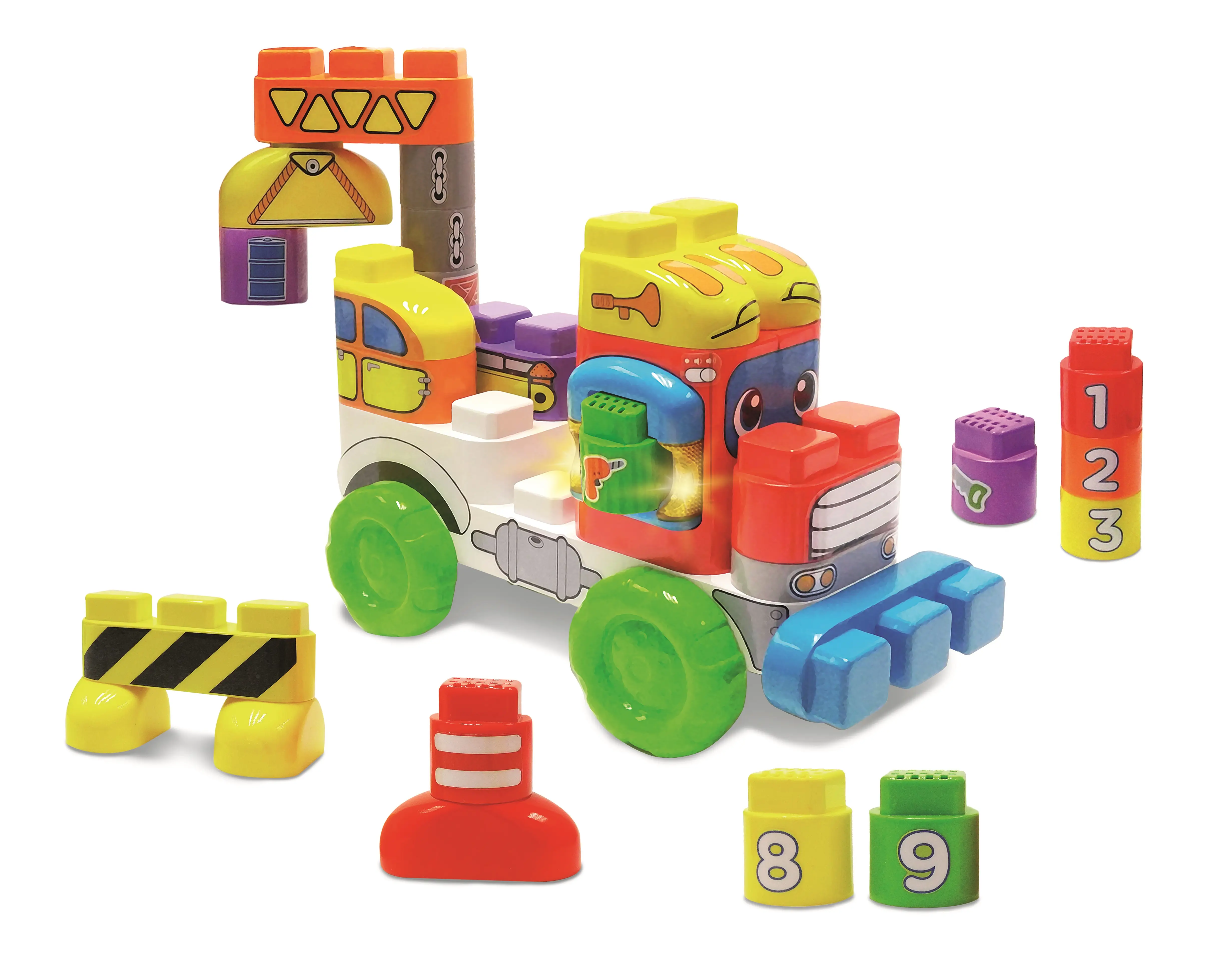 VTech Mon camion 1,2,3 interactif 80-604805 Oyuncak Yapı Blokları