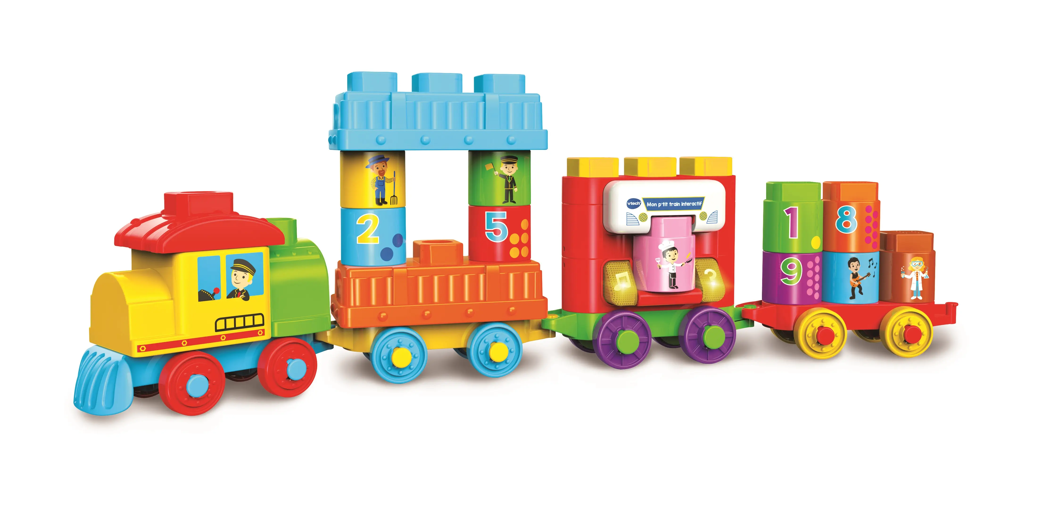 VTech Mon p'tit train interactif 80-606605 Oyuncak Yapı Blokları