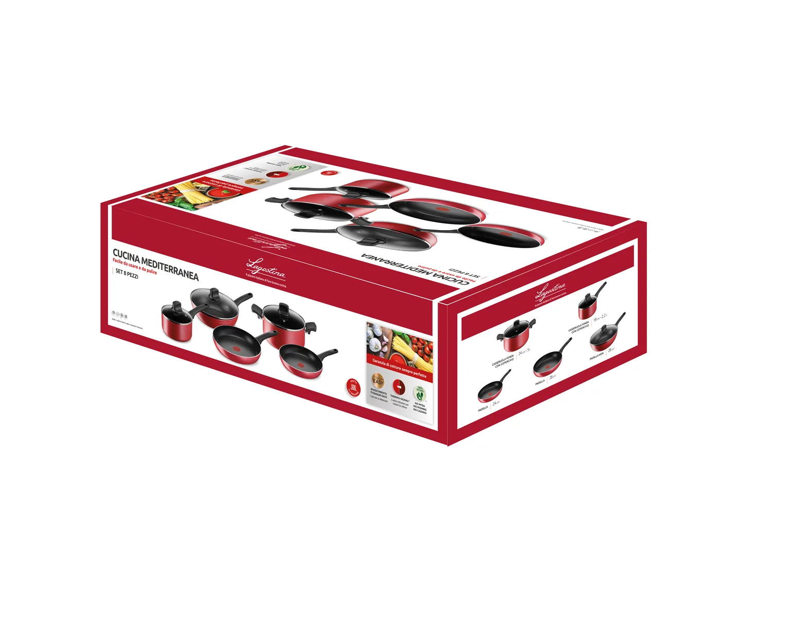 Lagostina Cucina Mediterranea 010254600008 Pan & Pot Sets