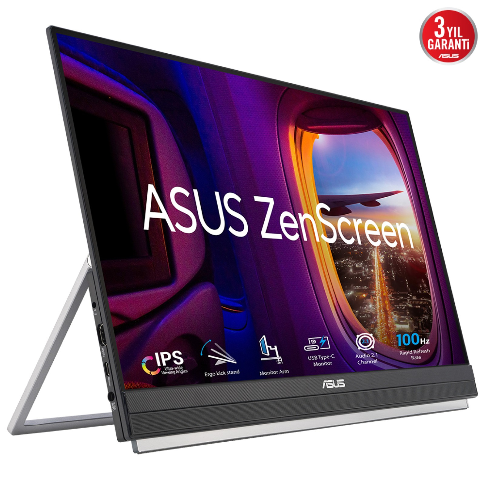 ASUS ZenScreen MB229CF 90LM08S5-B01A70 Thumbnail 1