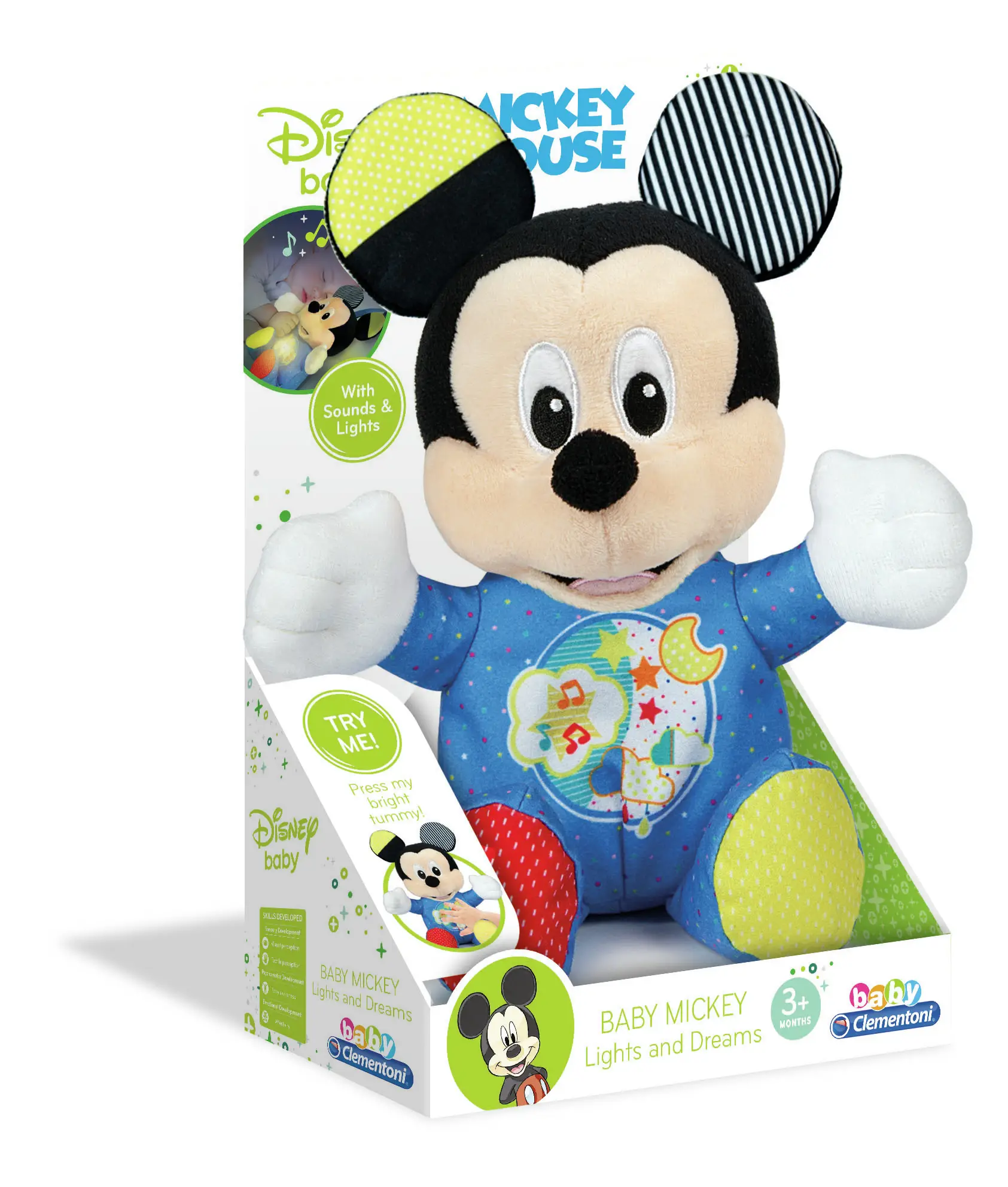 Clementoni Baby Mickey Lightin Plush 17206 Oyuncak hayvanlar Peluş Oyuncak