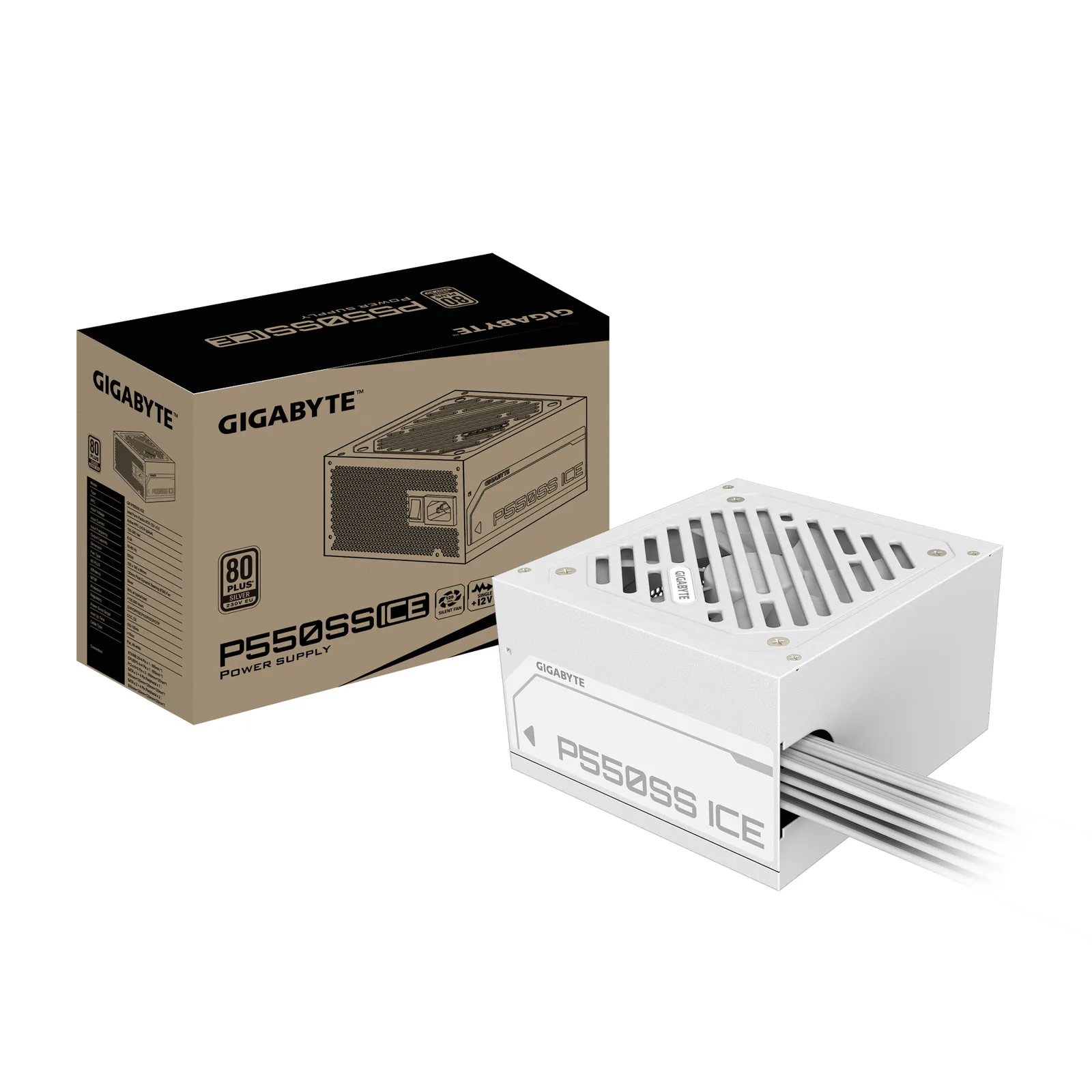 GIGABYTE P550SS ICE GP-P550SS UK 550 W 80 PLUS Silver ATX Güç Kaynağı Power Supply