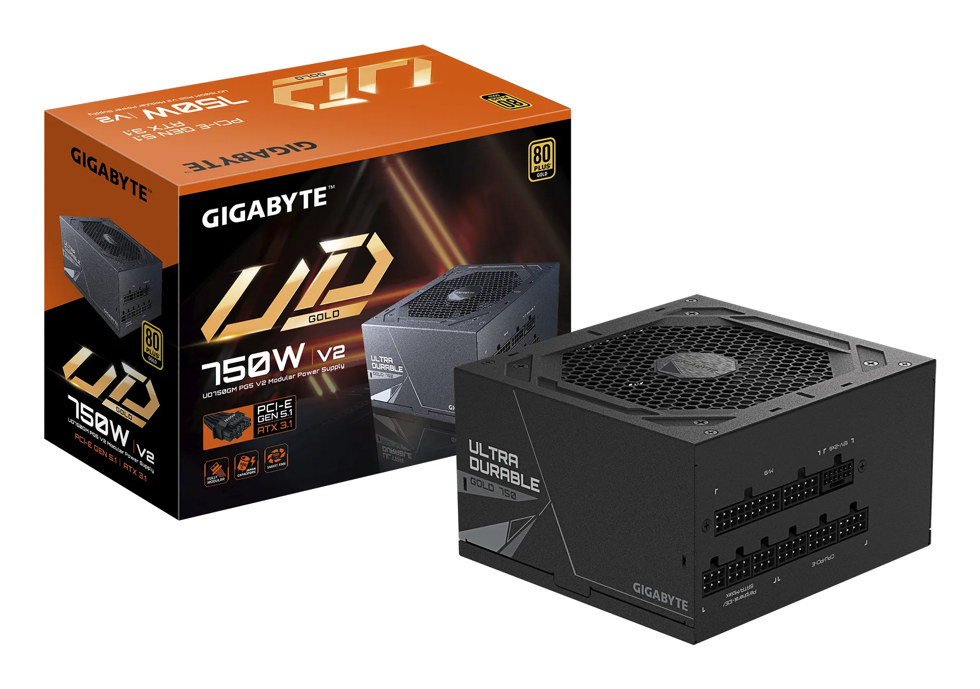 GIGABYTE UD750GM PG5 V2 GP-UD750GM EU 750 W 80 PLUS Gold ATX Güç Kaynağı Power Supply