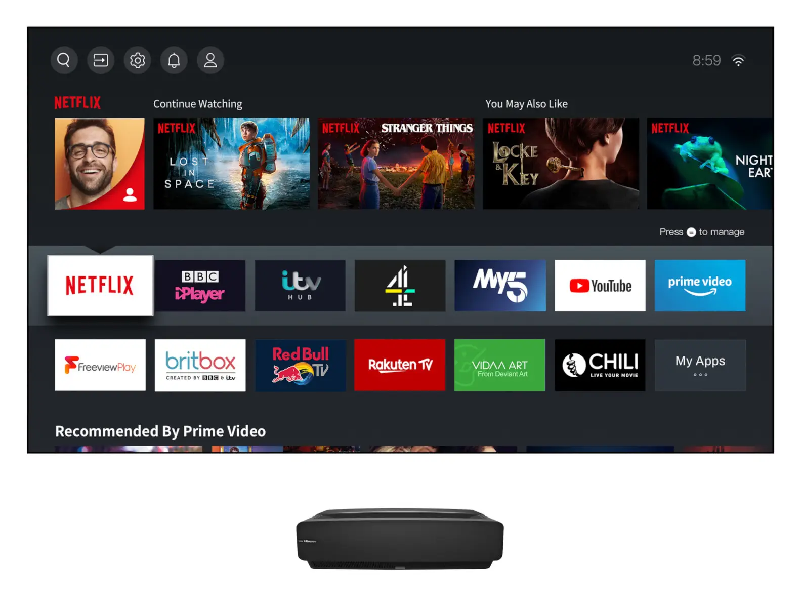 Hisense 88L5VGTUK Projeksiyon Tvle