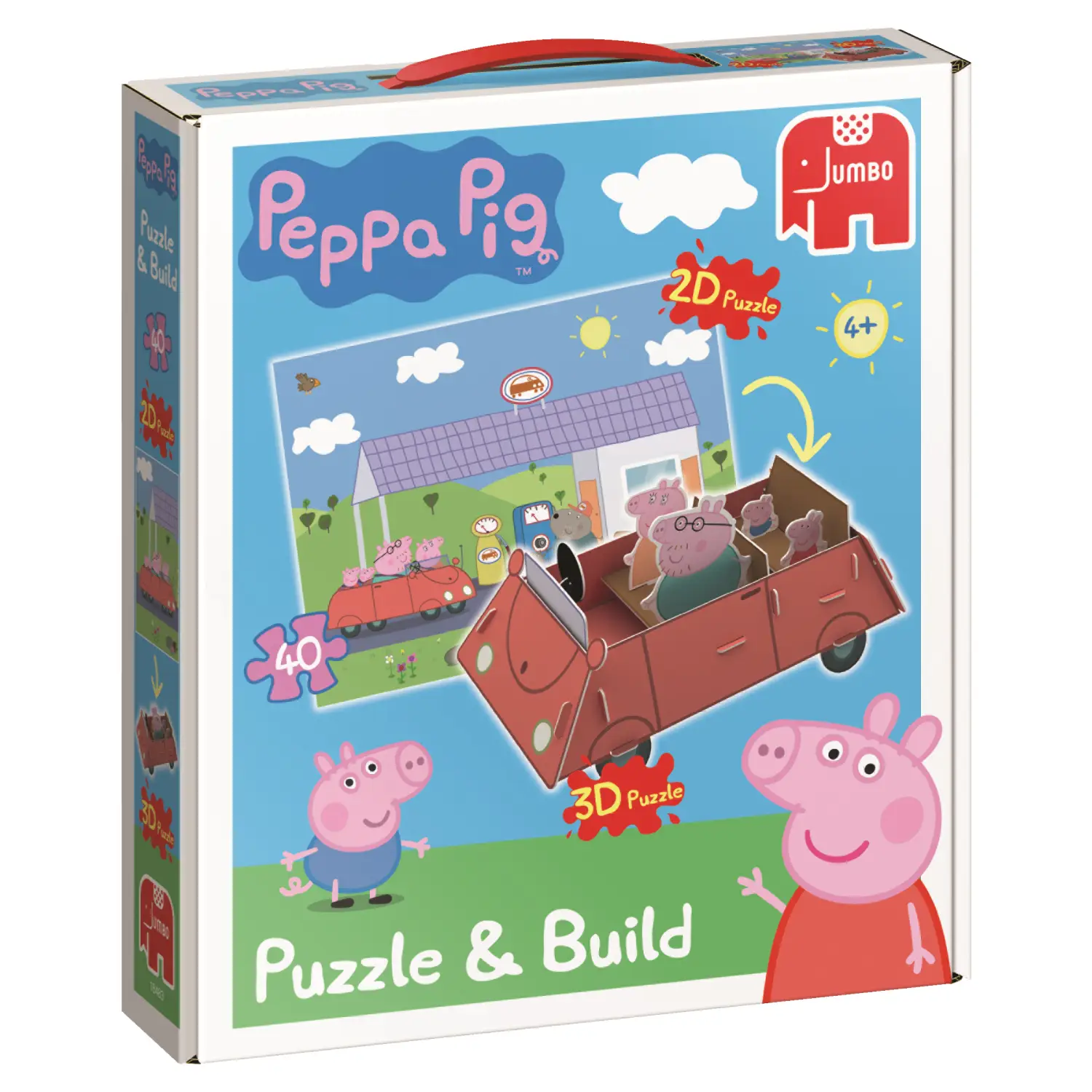 Jumbo Puzzle & Build 2D-3D 18483 40 Parça