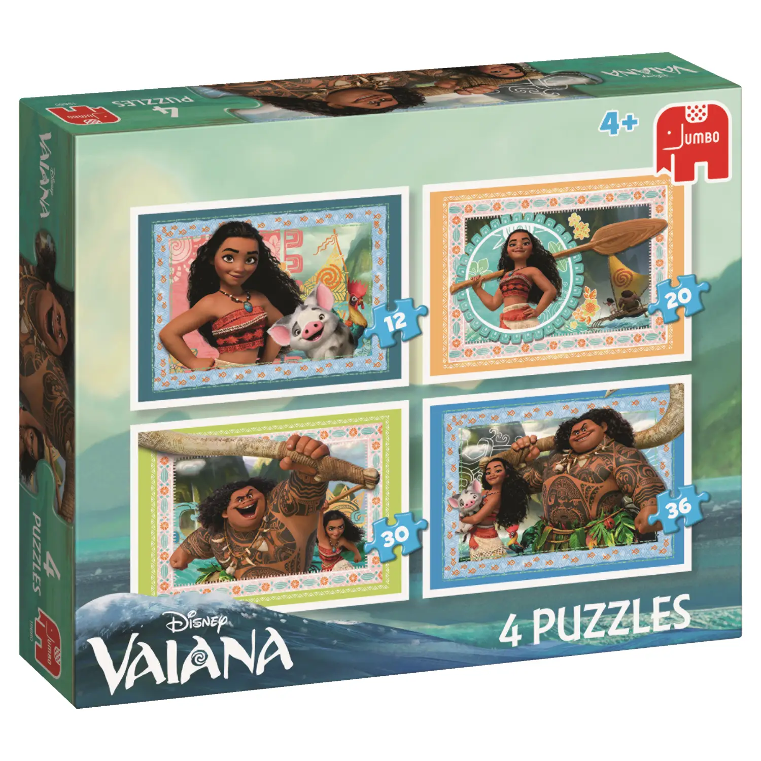 Jumbo Moana 4in1 Puzzel 19660 12 Parça Puzzle