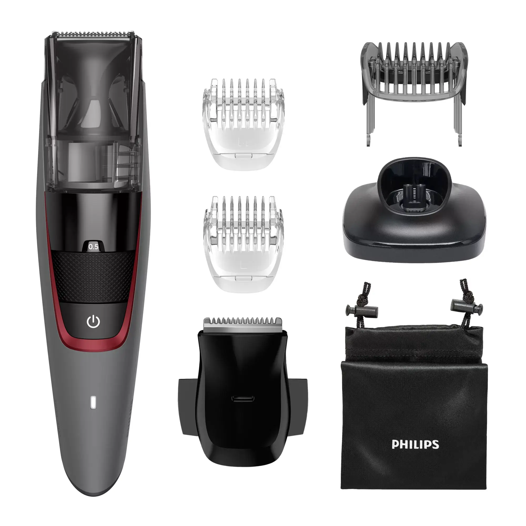 Philips 0,5 mm hassas ayarlı Vakumlu Sakal Düzeltici BT7512/15 Sakal Kesim Traş Makineleri