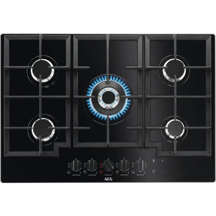 AEG HKB75540NB 74 cm 5 Gözlü Gazlı Ankastre Ocak Set Üstü Ocak