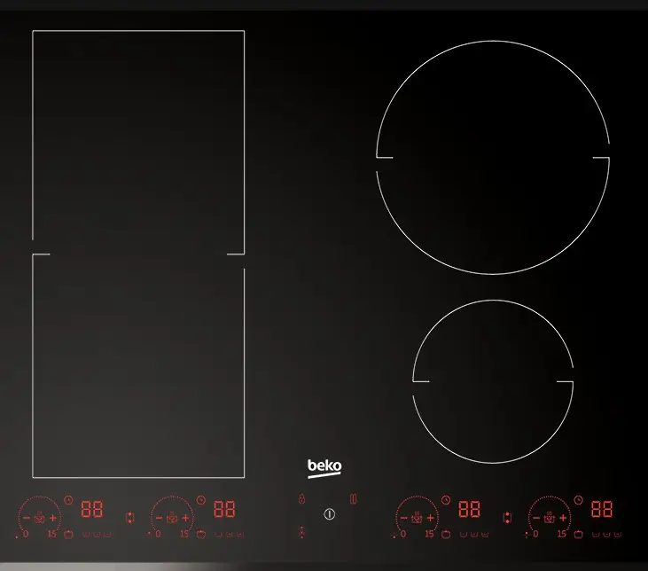 Beko HII64800FHT 58 cm 4 Gözlü İndüksiyonlu Ankastre Ocak Set Üstü Ocak