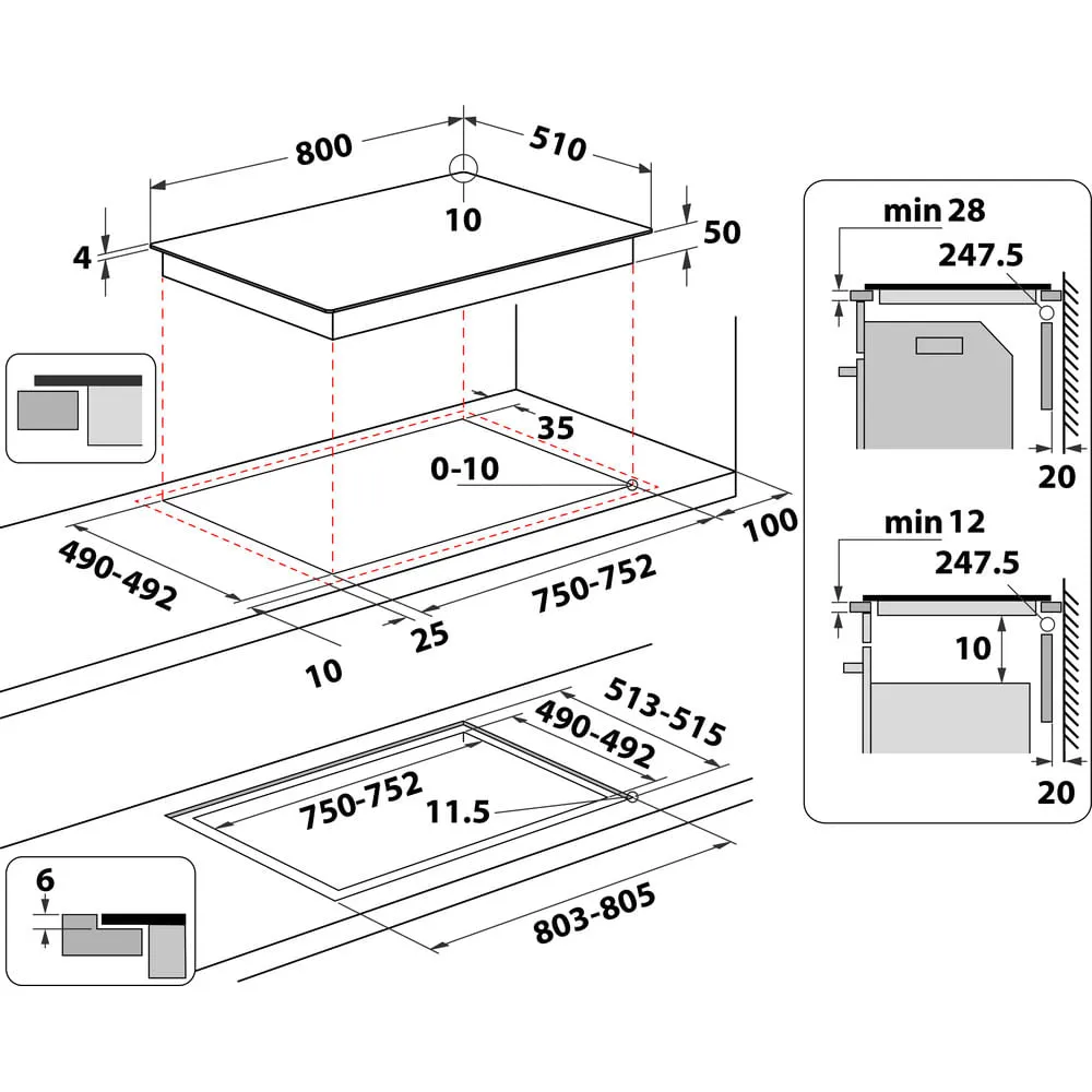 Hotpoint HTX8015DNF 869991687370 80 cm 4 Gözlü İndüksiyonlu Ankastre Ocak Thumbnail 8