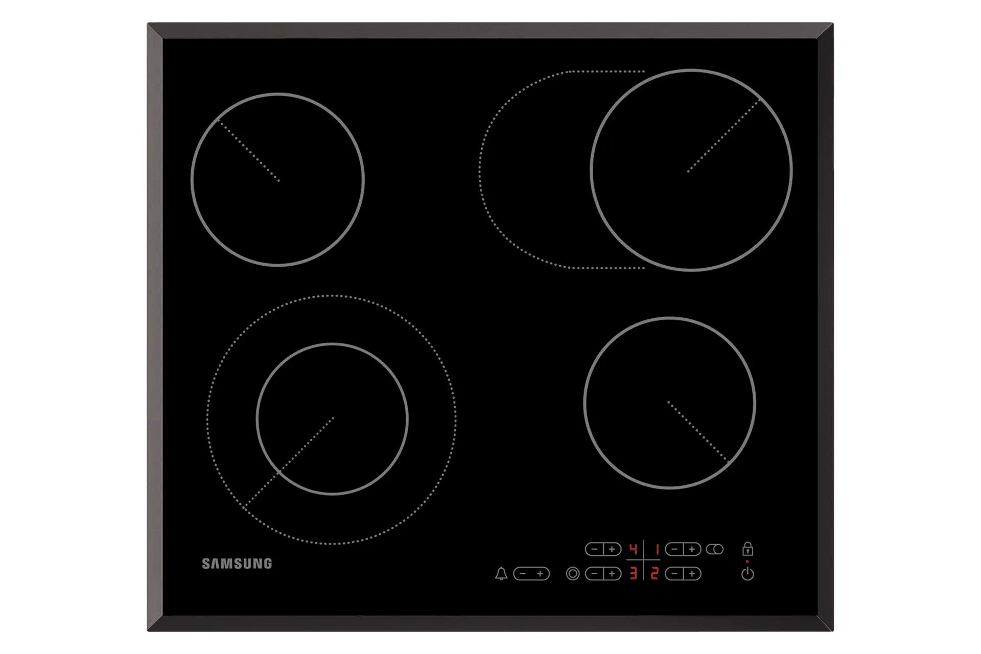 Samsung CTR464NC01/EG 60 cm 4 Gözlü Elektrikli Seramik Ankastre Ocak Set Üstü Ocak