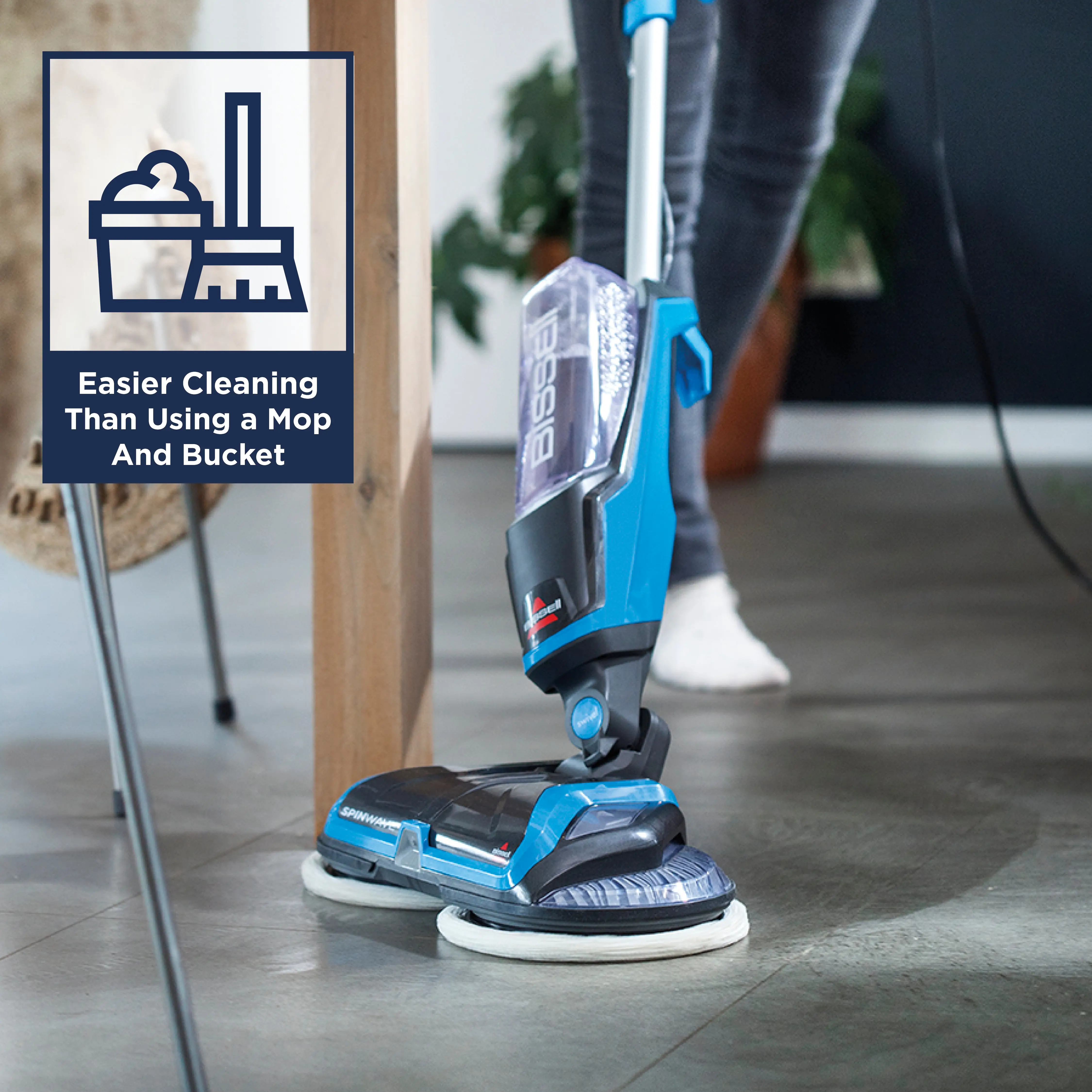 Bissell SpinWave Mop 2052E, Titanium/Blue 11120238501 Silme Bezleri