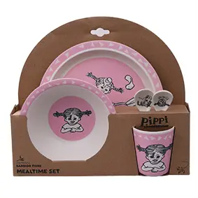 Barbo Toys Pippi Bamboo Tableware, 5 8650 Sofra Setleri