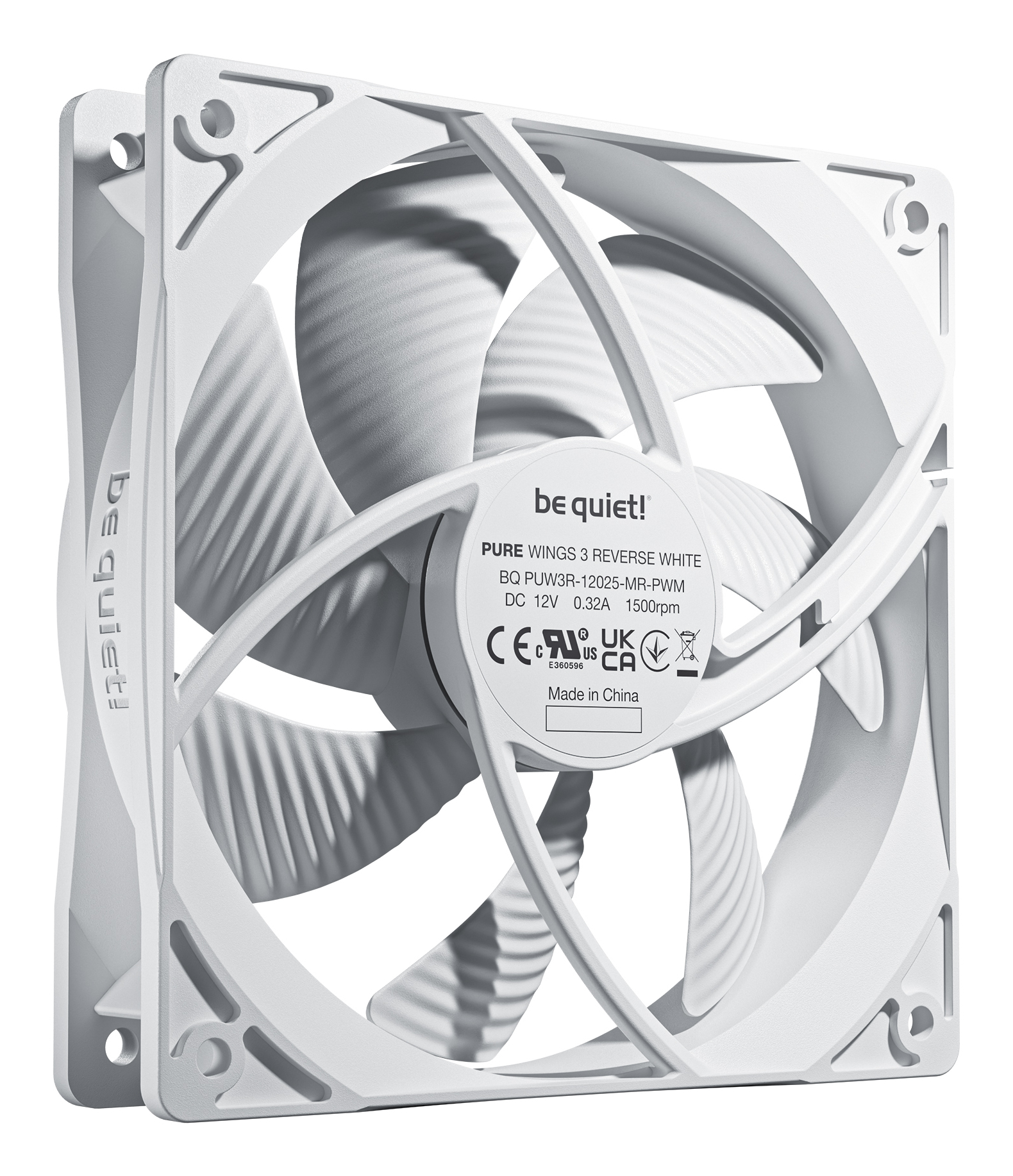 be quiet! Pure Wings 3 120mm | PWM Reverse White Triple-Pack BL136 Thumbnail 2