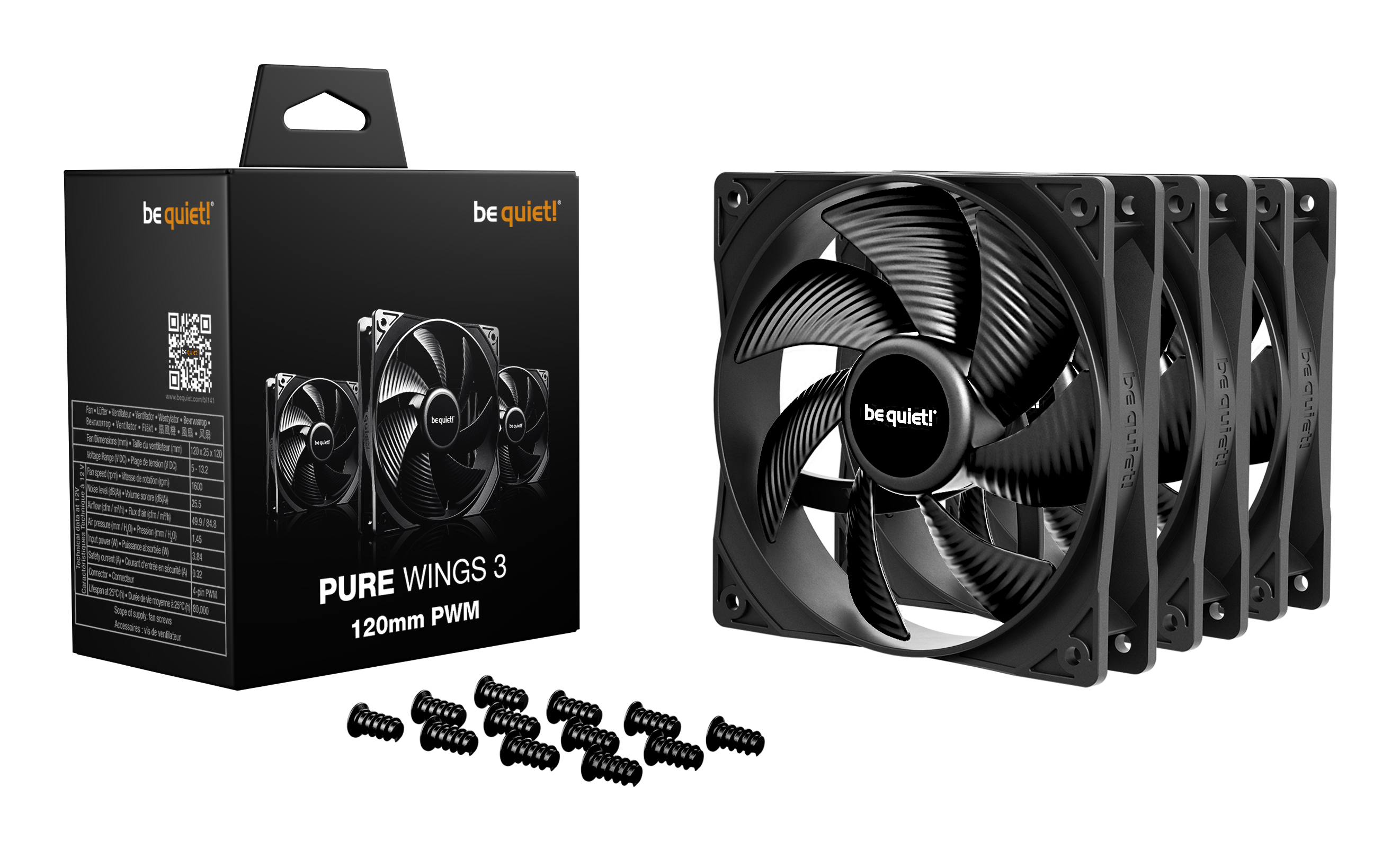 be quiet! Pure Wings 3 120mm | PWM Triple Pack BL141 Thumbnail 4