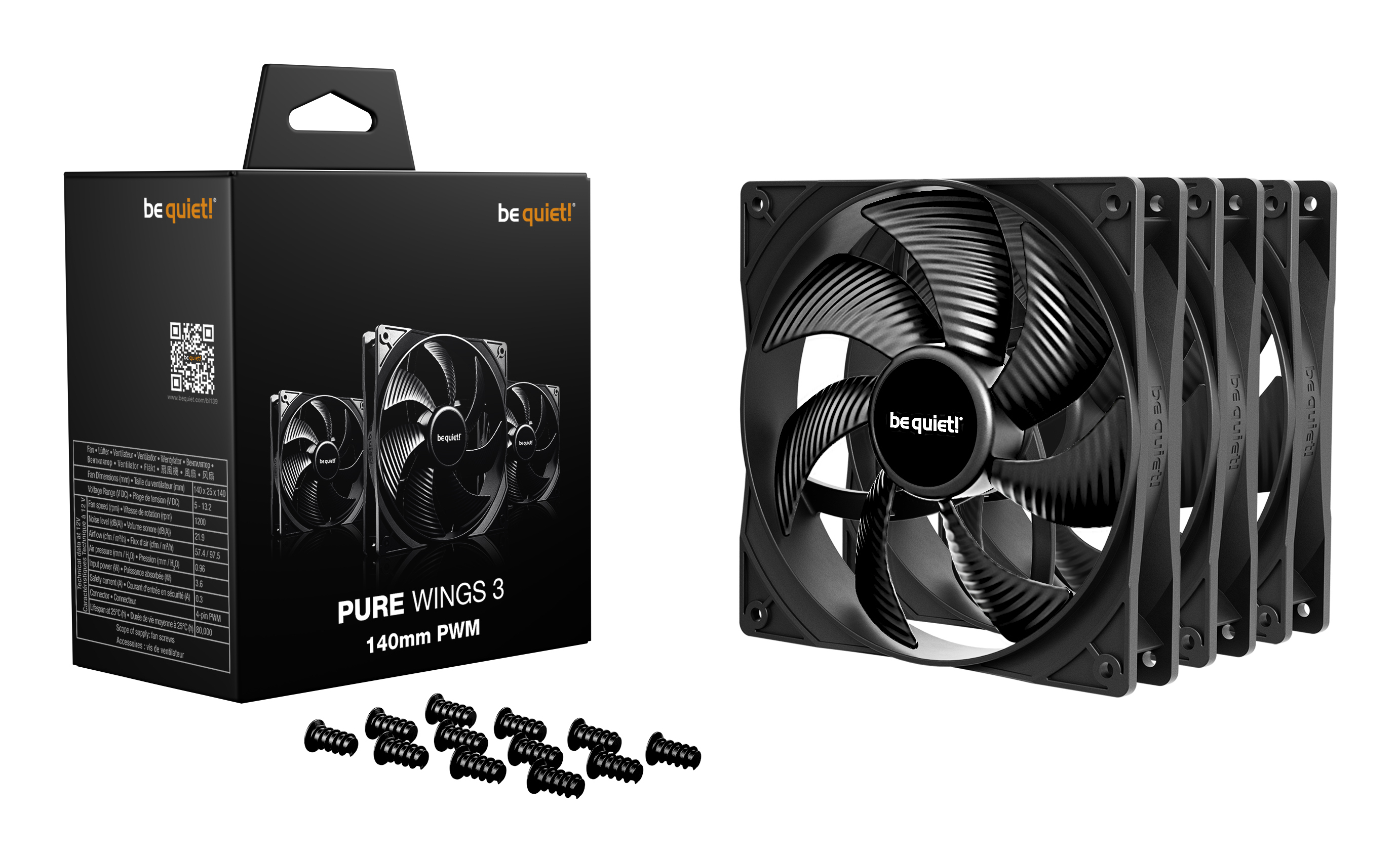 be quiet! Pure Wings 3 140mm | PWM Triple Pack BL139 Thumbnail 4