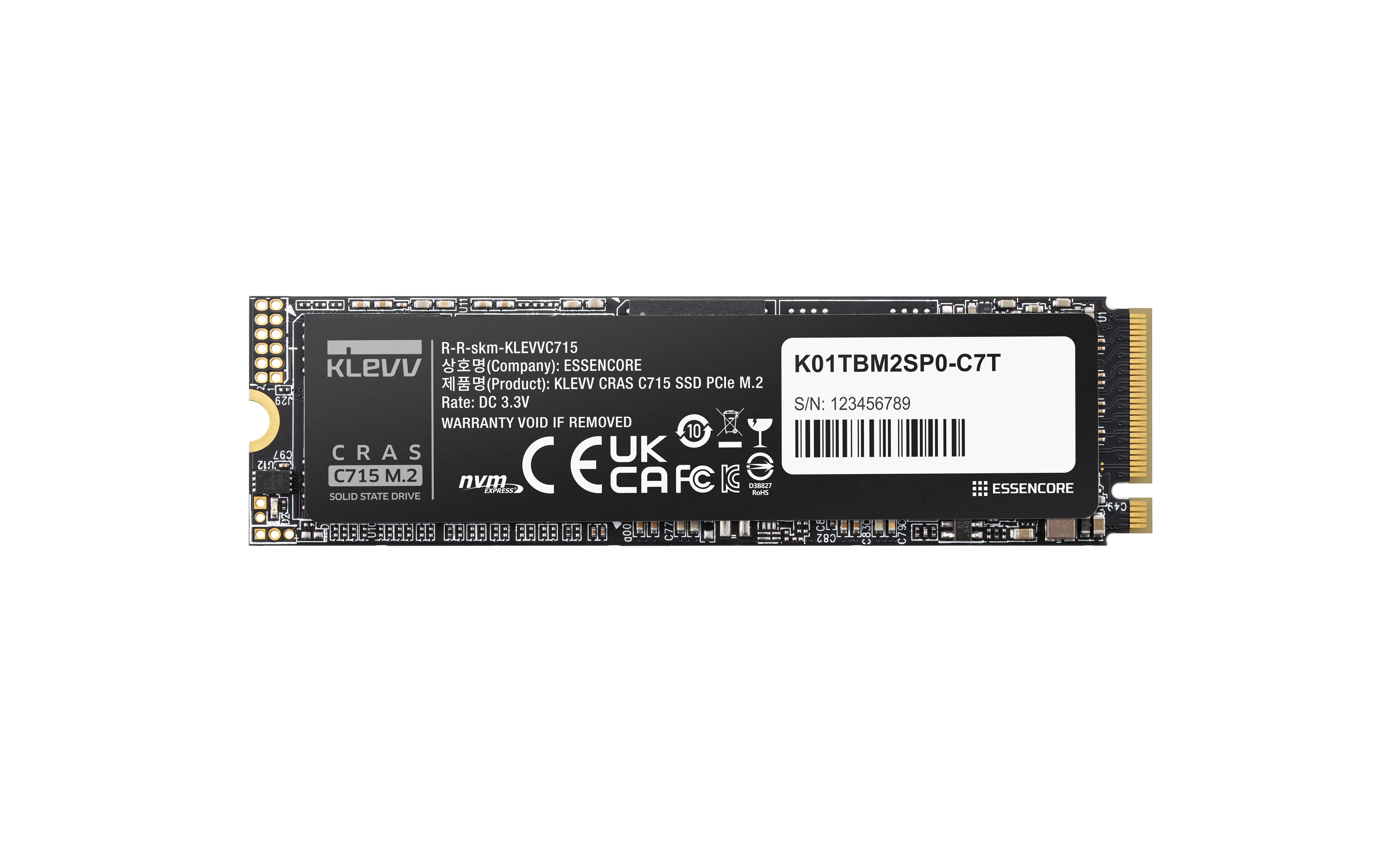 Klevv CRAS C715 K256GM2SP0-C7T SSD Diskle