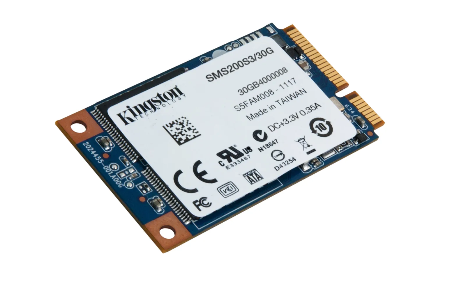 Kingston SMS200S3/30G dahili 30 GB mSATA SATA SATA3 SSD SSD Diskle