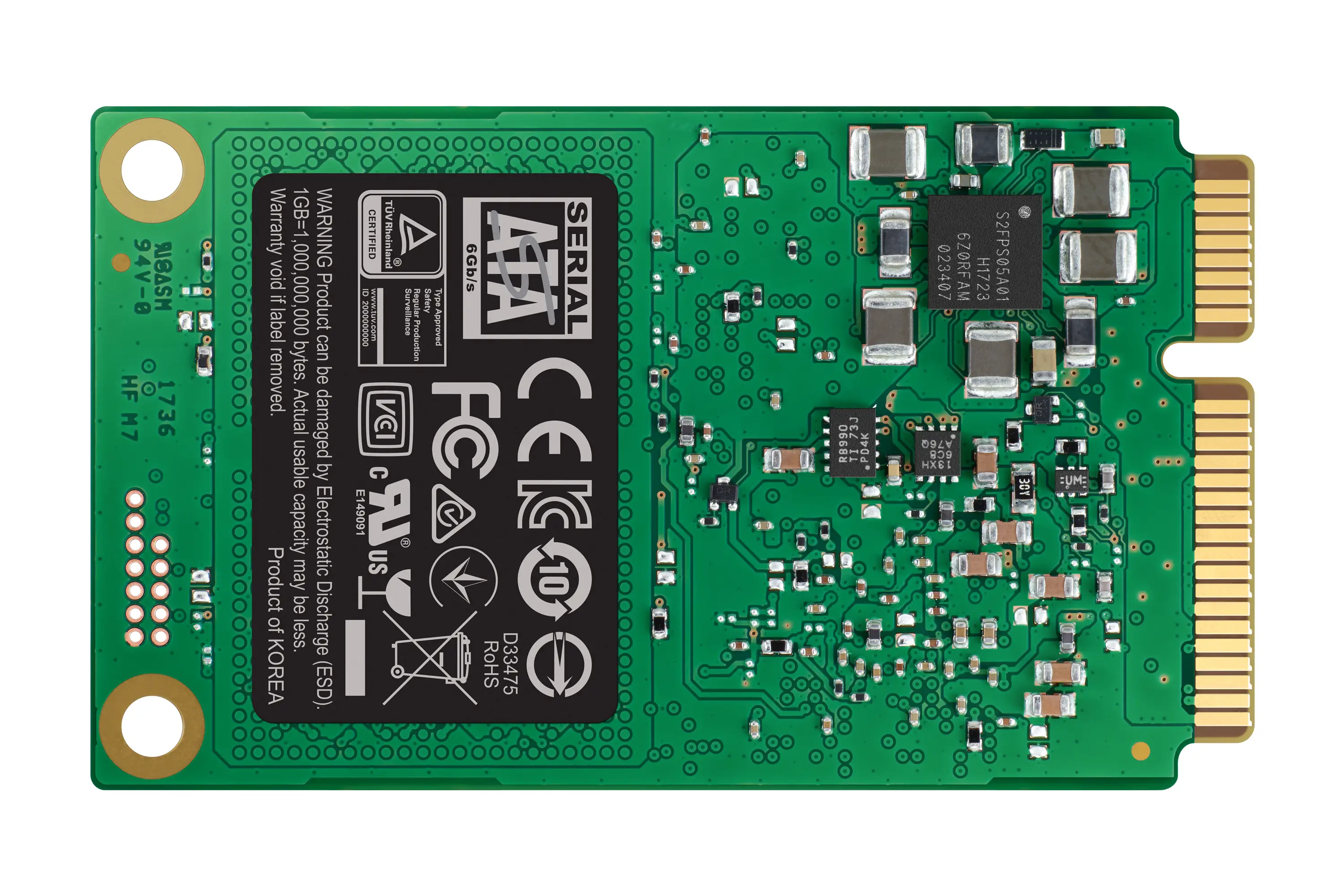 Samsung 860 EVO 500 GB MZ-M6E500BW mSATA SATA3 SSD Thumbnail 1