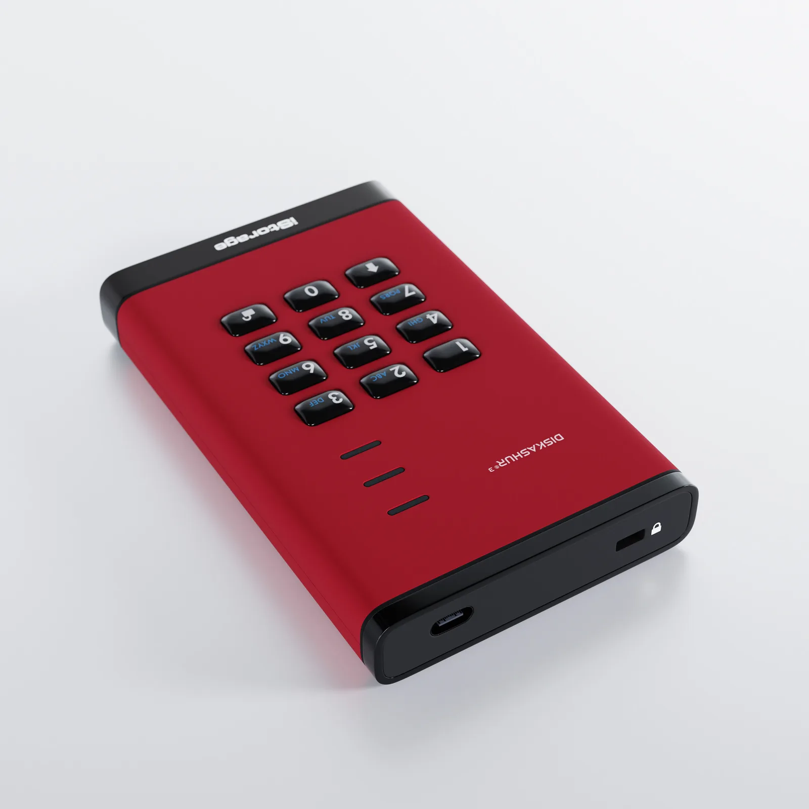 iStorage diskAshur3 HDD IS-DA3-256-2000-R 2 TB 2.5" USB 3.2 Taşınabilir Harici Hard Disk Thumbnail 5