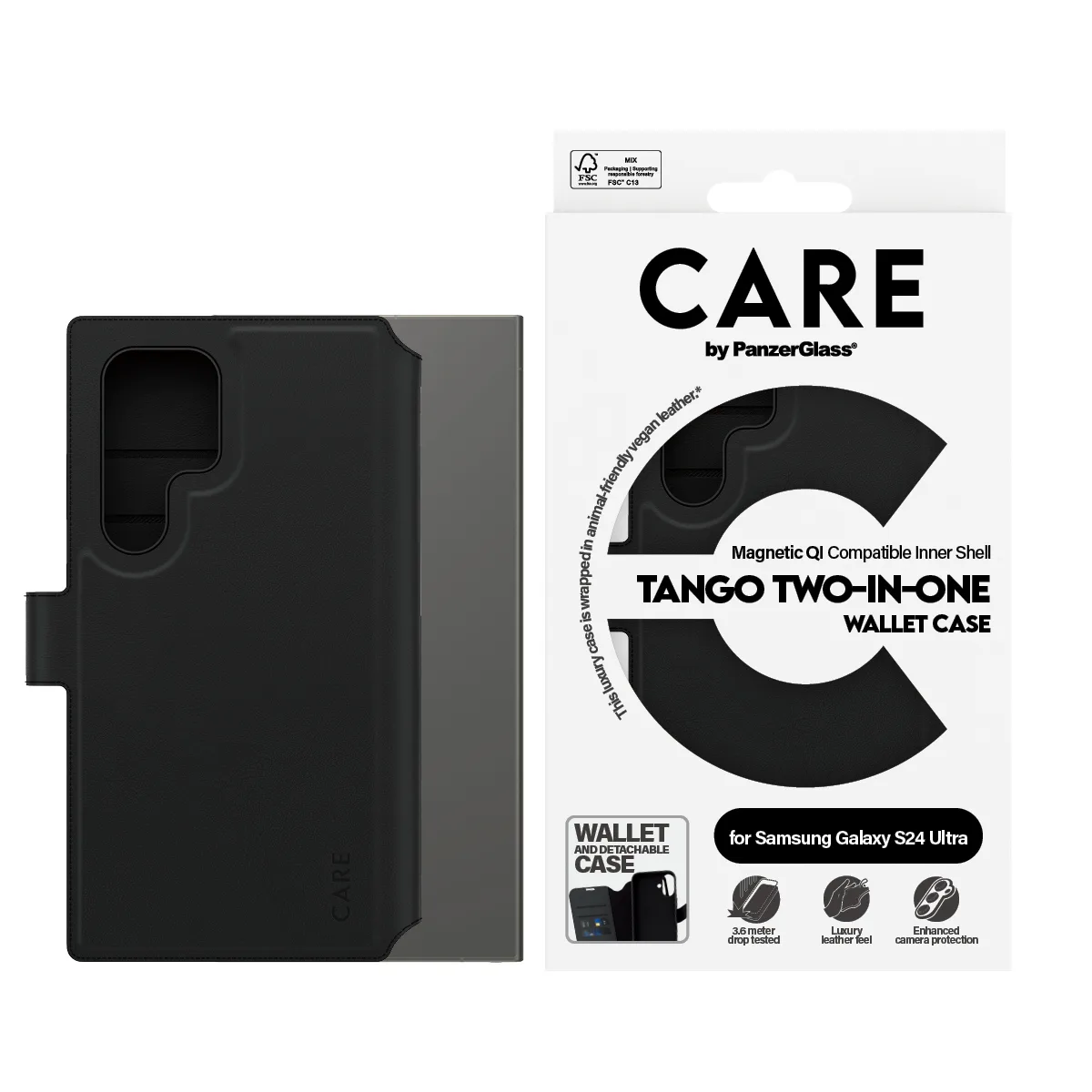 PanzerGlass CARE™ by PanzerGlass® Tango 2-in-1 Wallet Case w. Qi Compatible Samsung Galaxy S24 Ultra 1165 Thumbnail 1