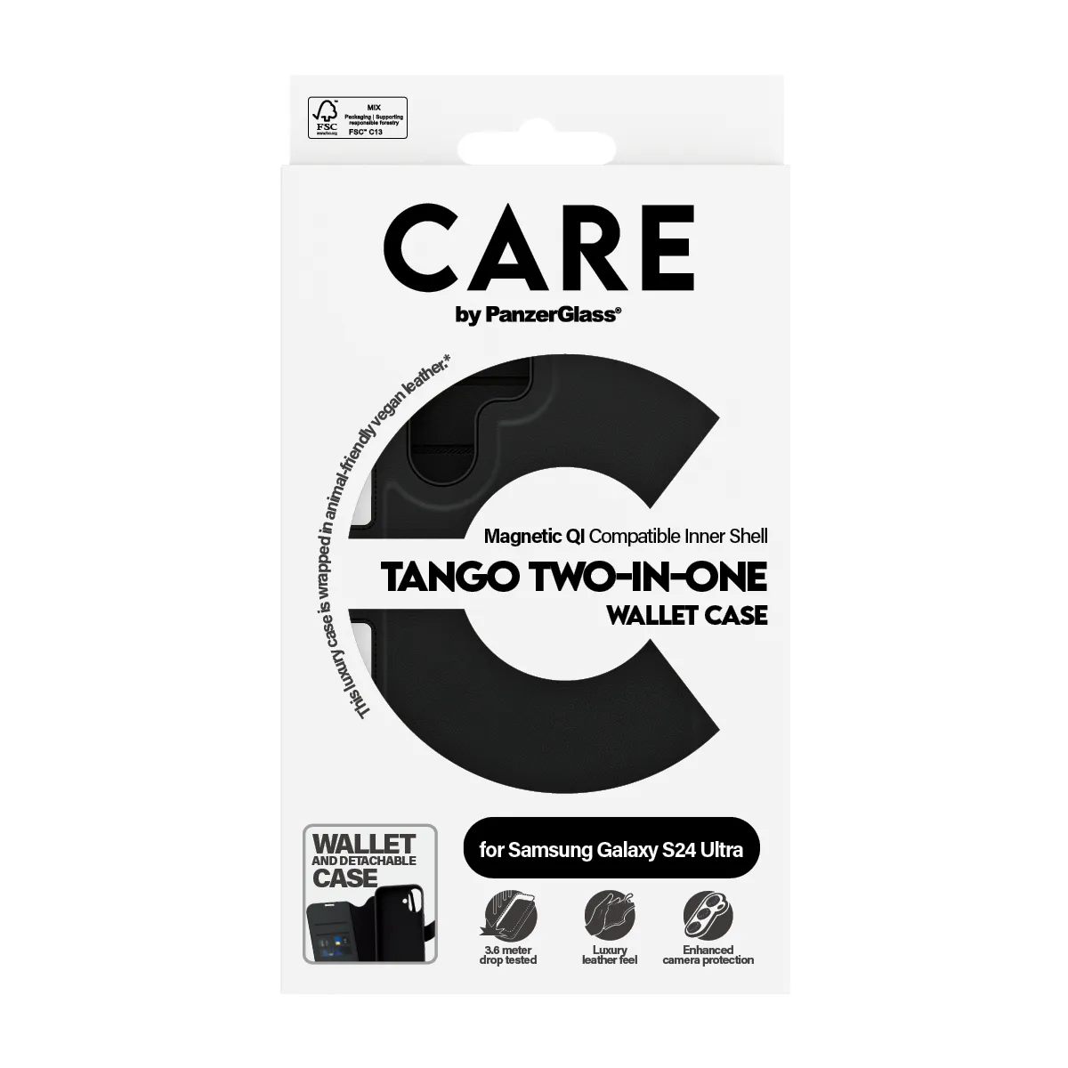 PanzerGlass CARE™ by PanzerGlass® Tango 2-in-1 Wallet Case w. Qi Compatible Samsung Galaxy S24 Ultra 1165 Thumbnail 3