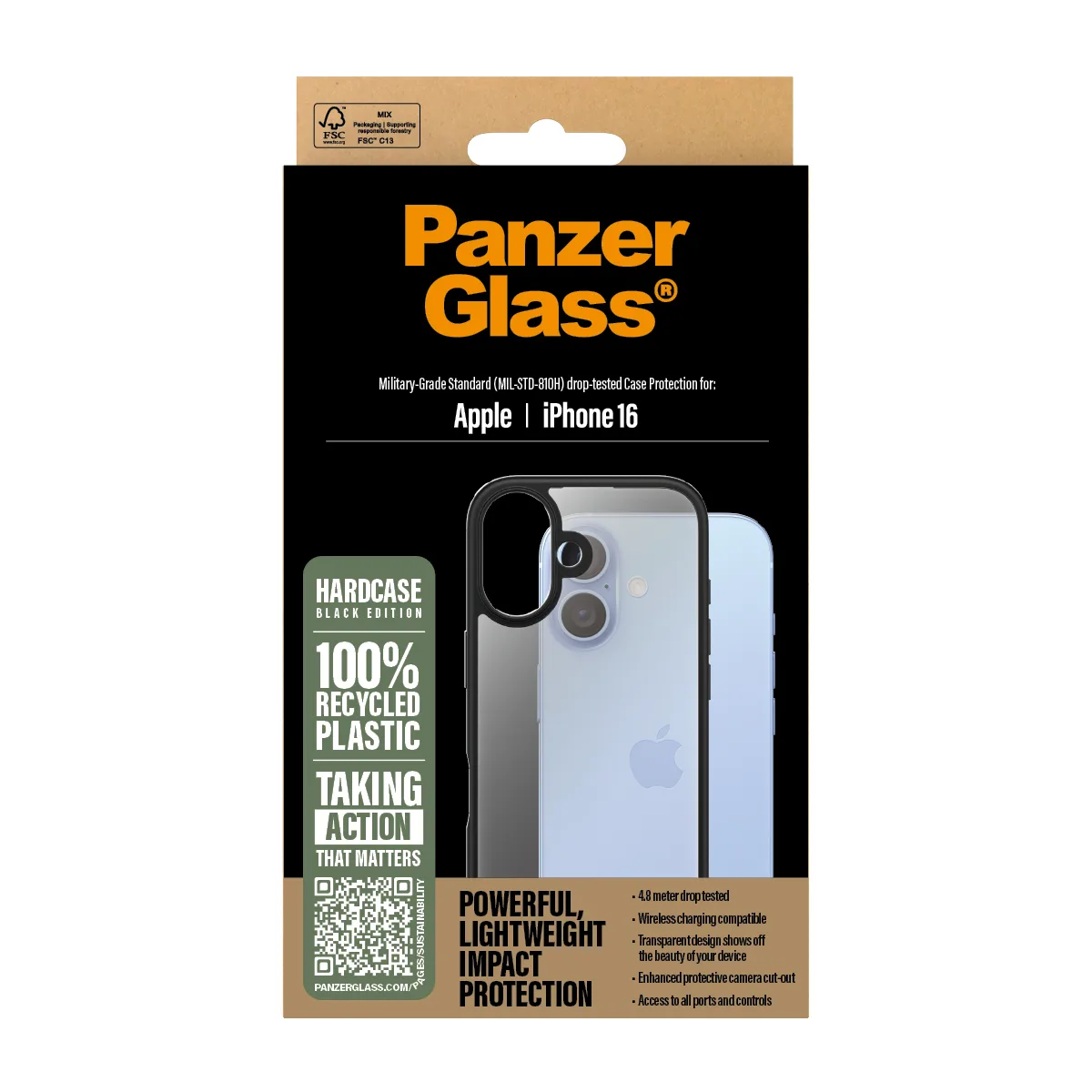 PanzerGlass® HardCase Transparent iPhone 16 1295 Thumbnail 3